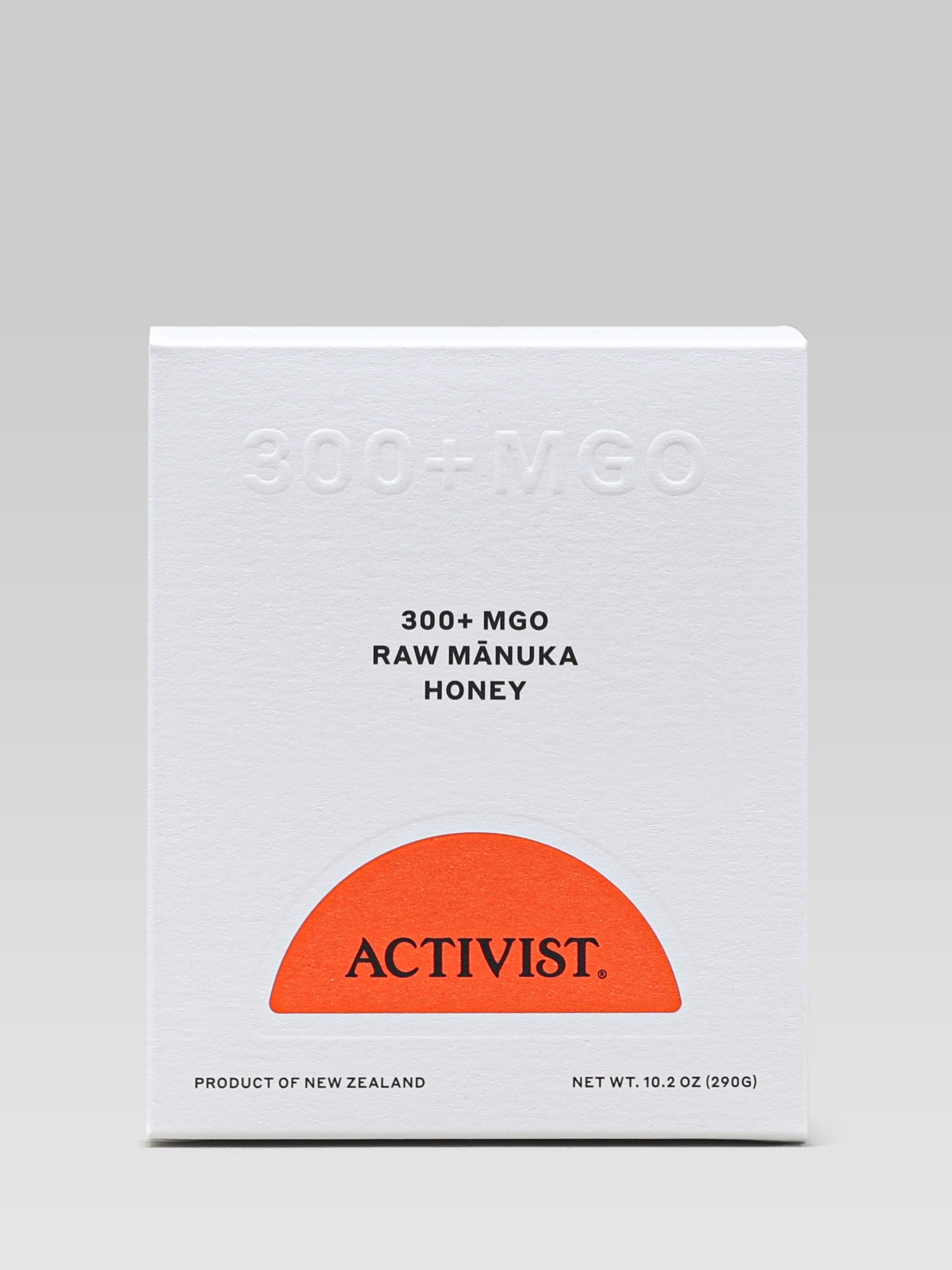 ACTIVIST 300+MGO Raw Mānuka Honey packaging