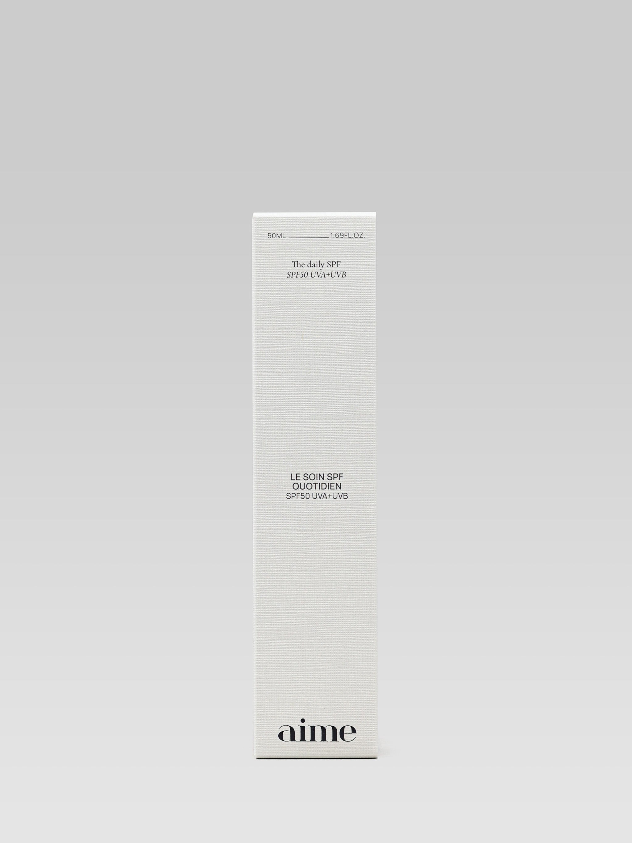 aime le soin SPF quotidien daily spf 50 packaging