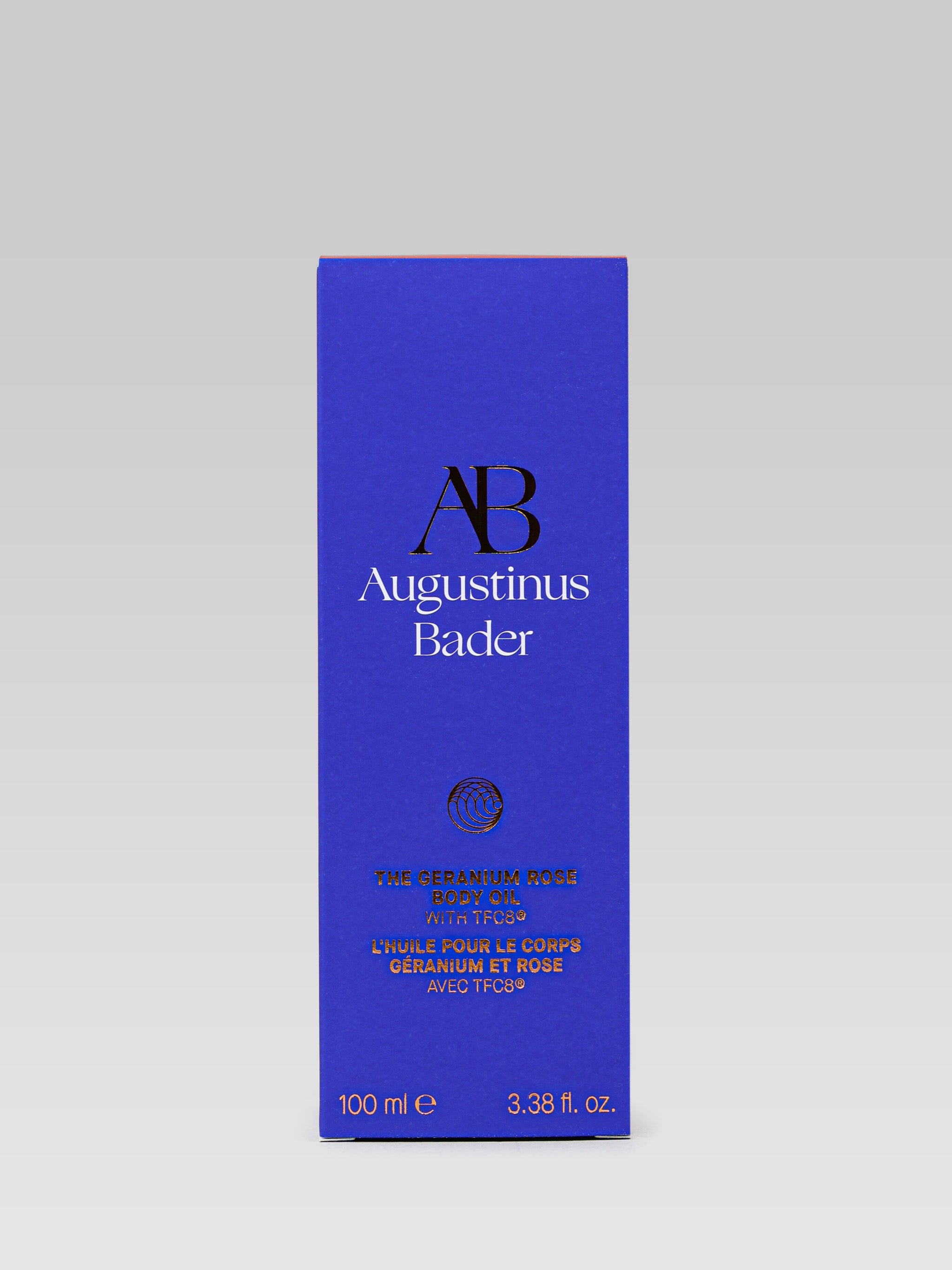 AUGUSTINUS BADER The Geranium Rose Body Oil packaging