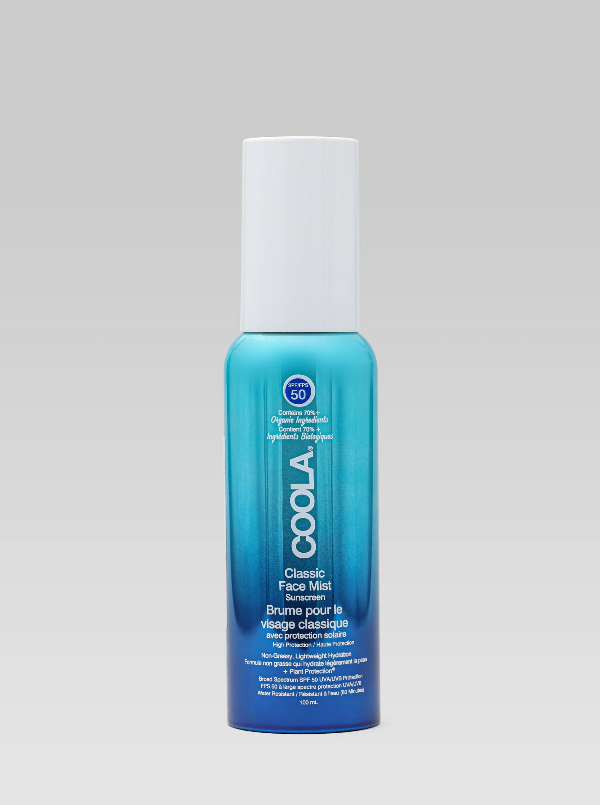 COOLA Classic Face Organic Sunscreen Mist SPF 50 product shot