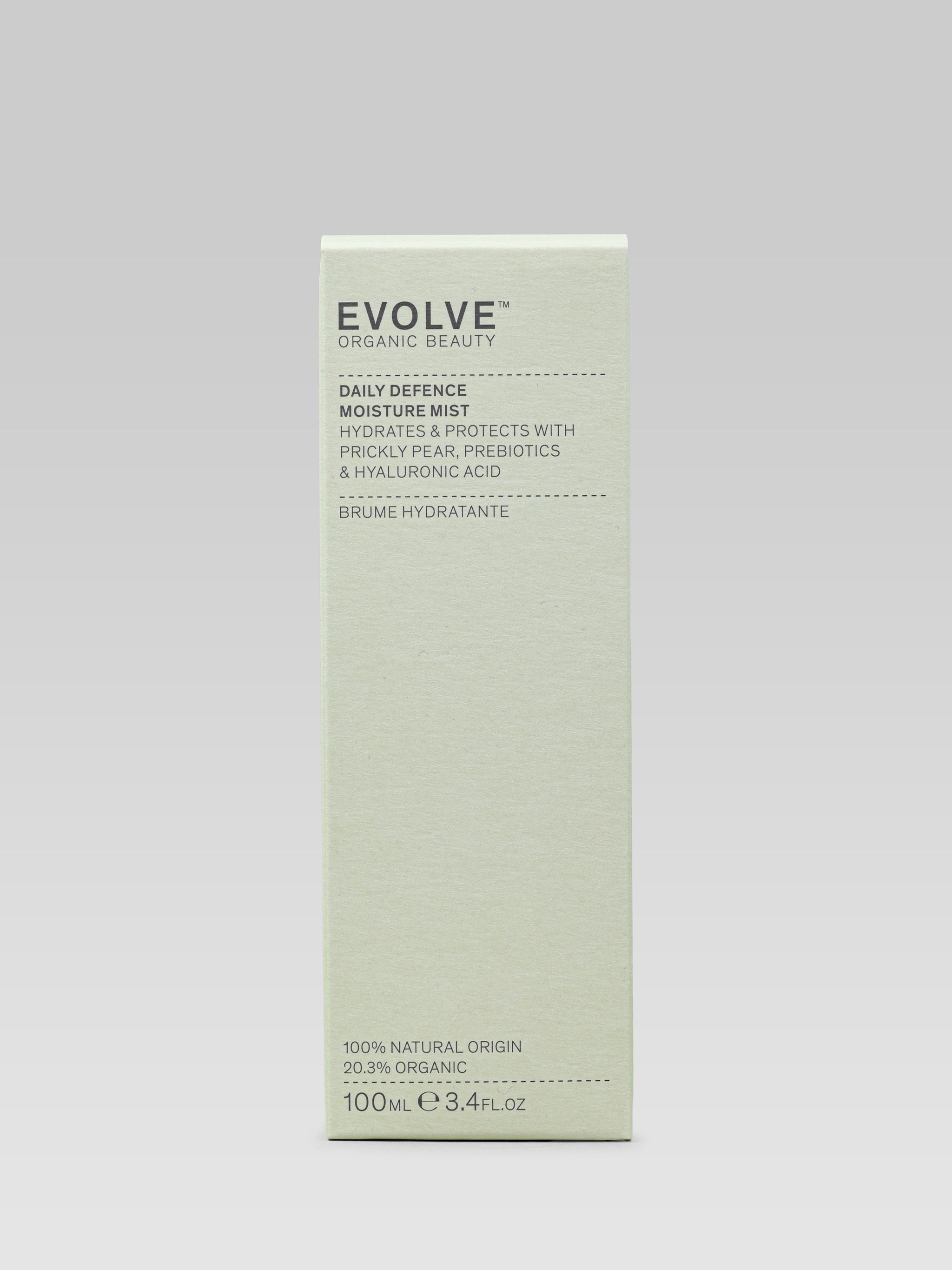 EVOLVE ORGANIC BEAUTY Daily Defence Moisture Mist packaging