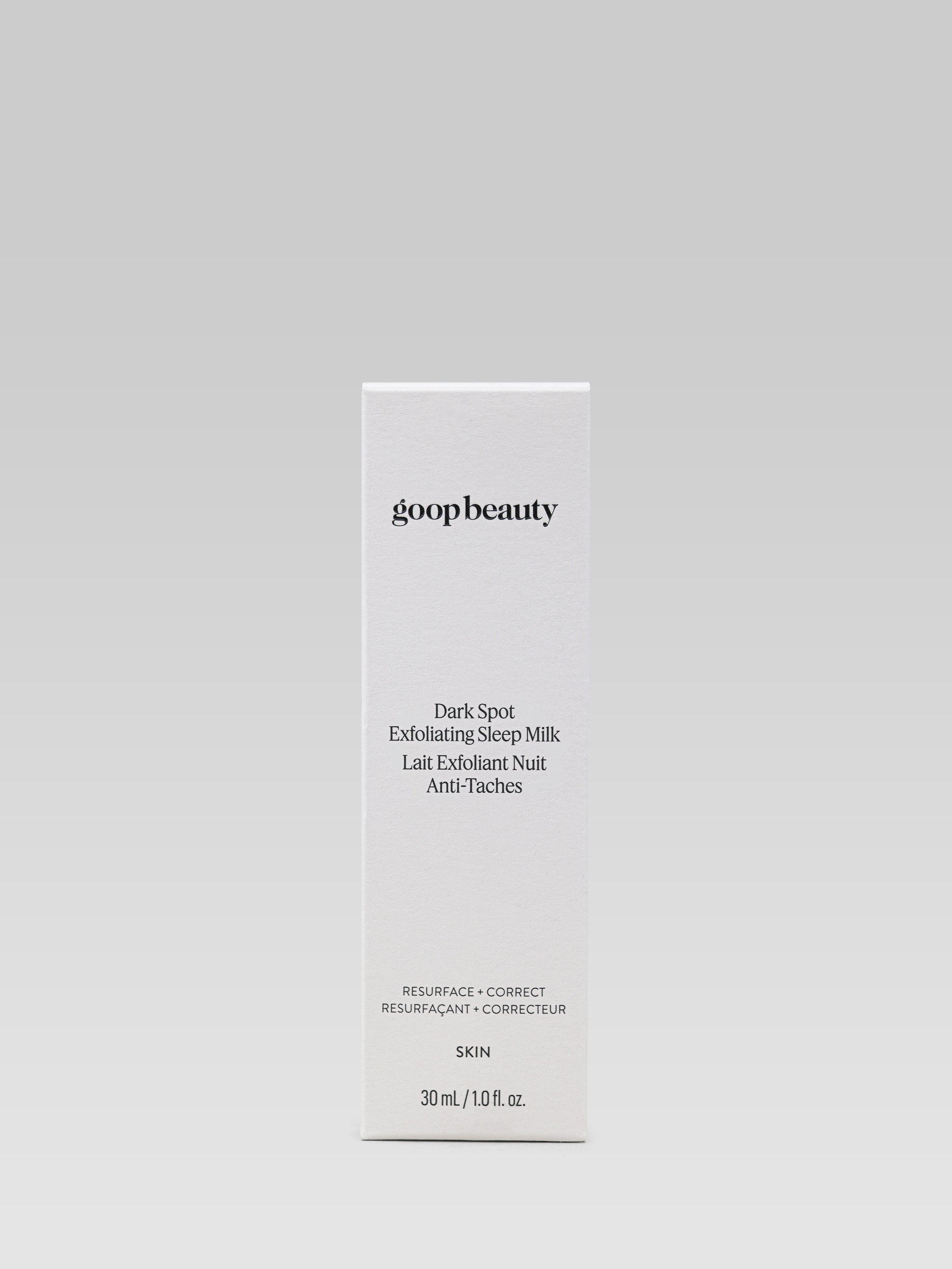 GOOP BEAUTY Dark Spot Exfoliating Sleep Milk packaging