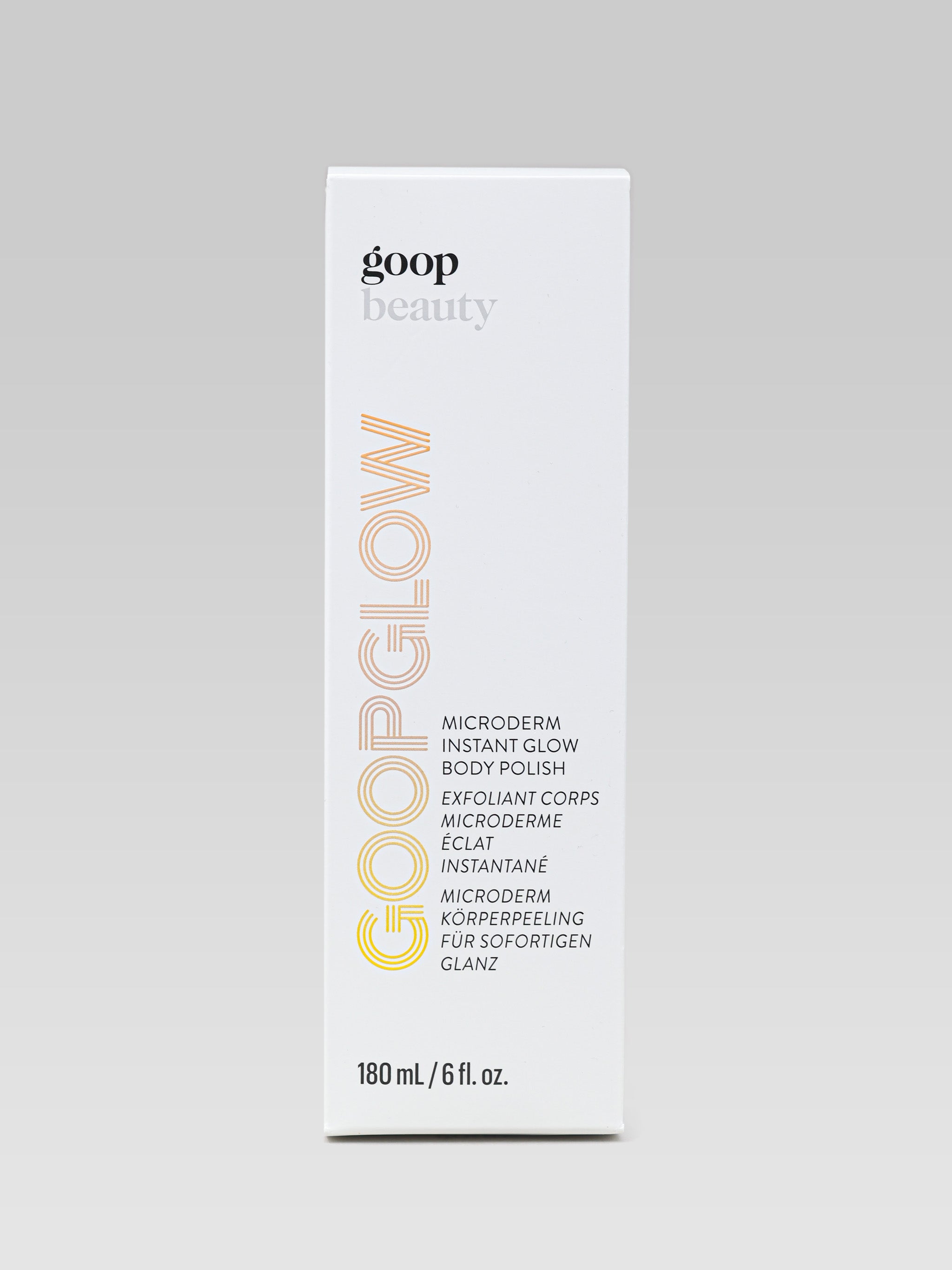 GOOP BEAUTY Microderm Instant Glow Body Polish packaging