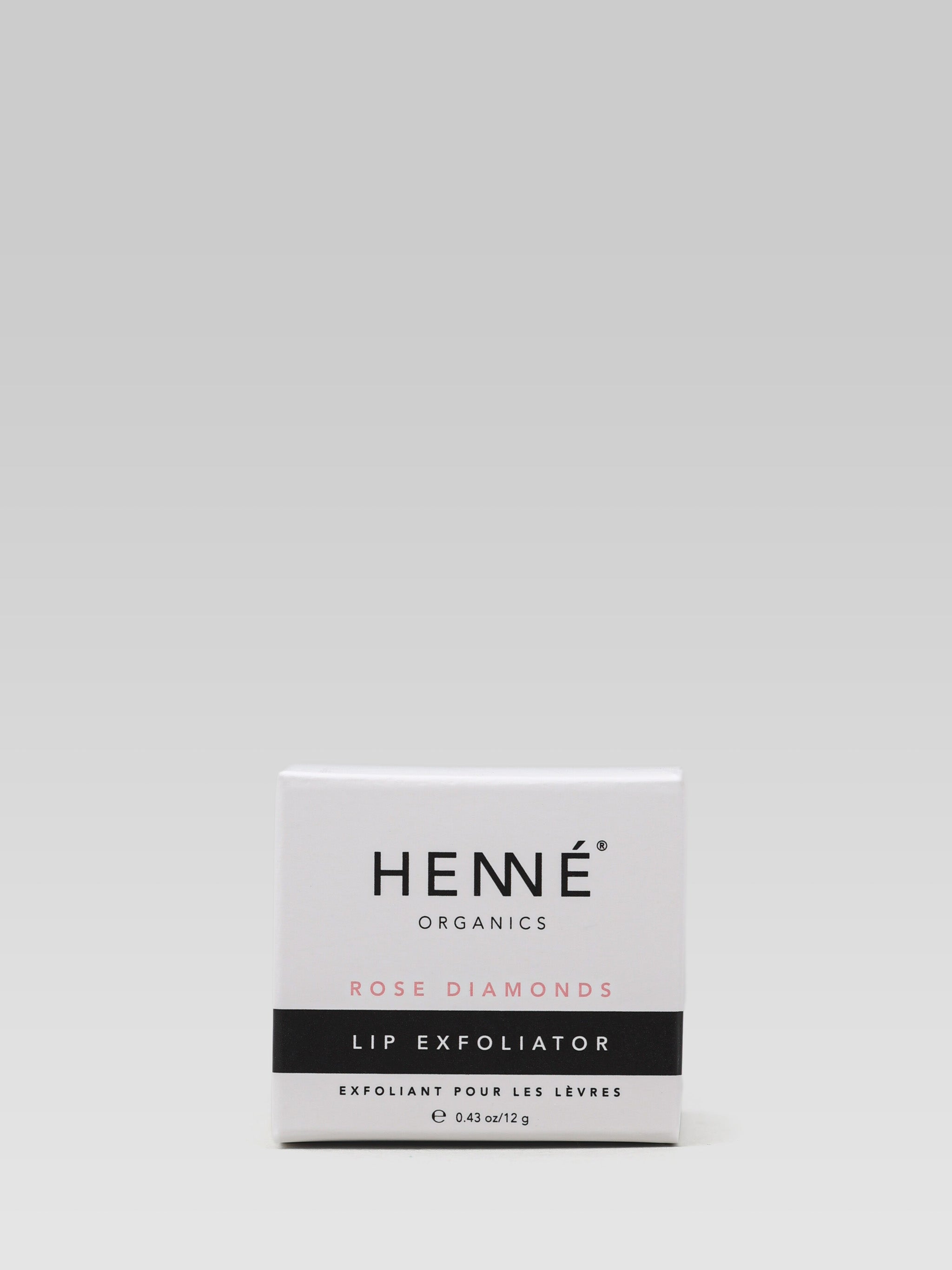 Henne Organics Rose Diamonds Lip Exfoliator product packaging Lip Peeling