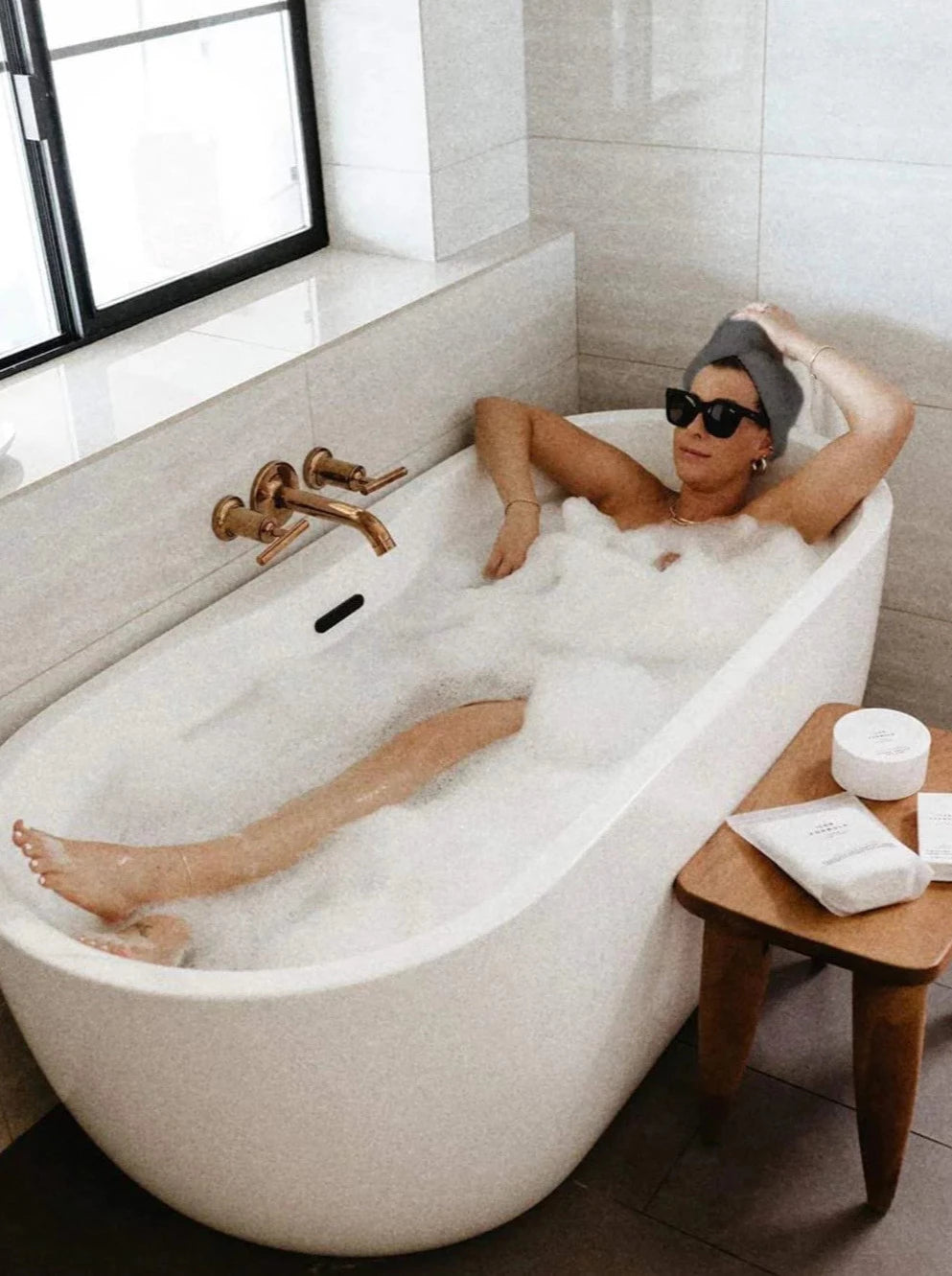 Iles Formila Turban Towel White Lifestyle Picture