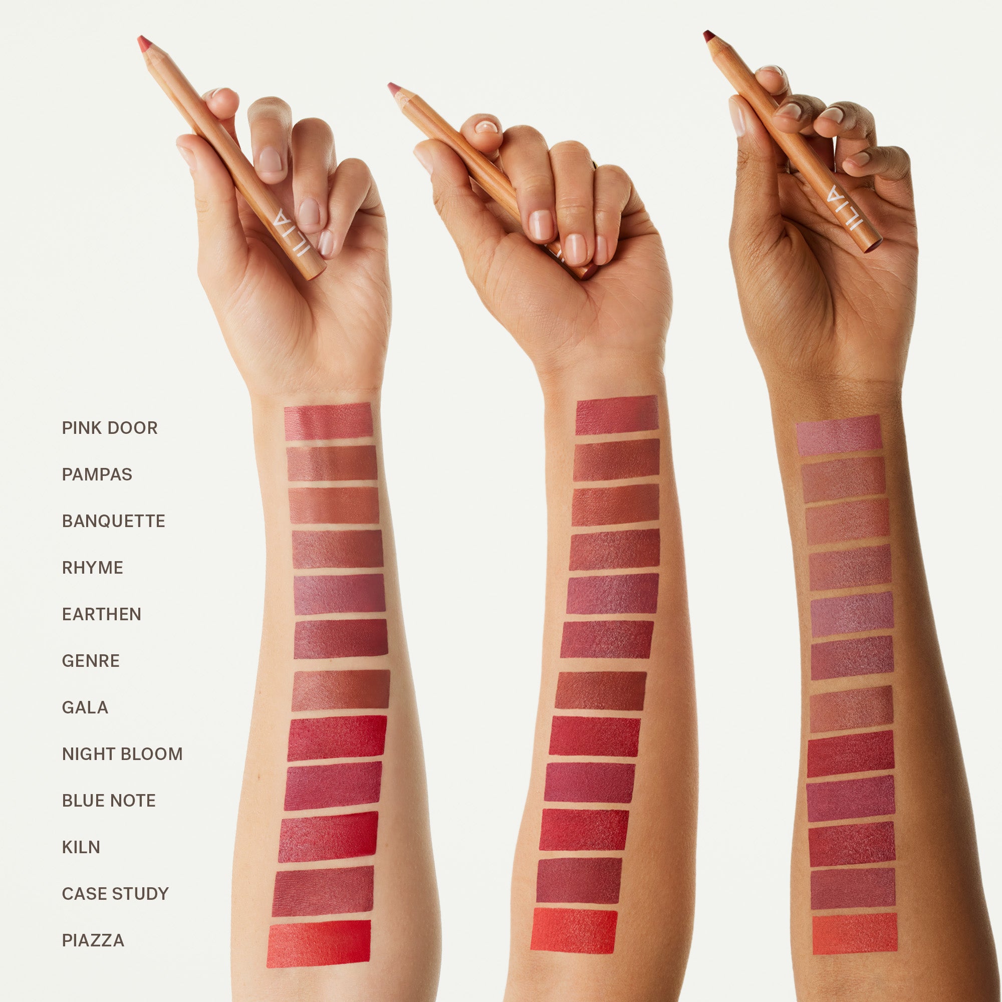 ILIA BEAUTY Lip Sketch Hydrating Crayon arm swatches