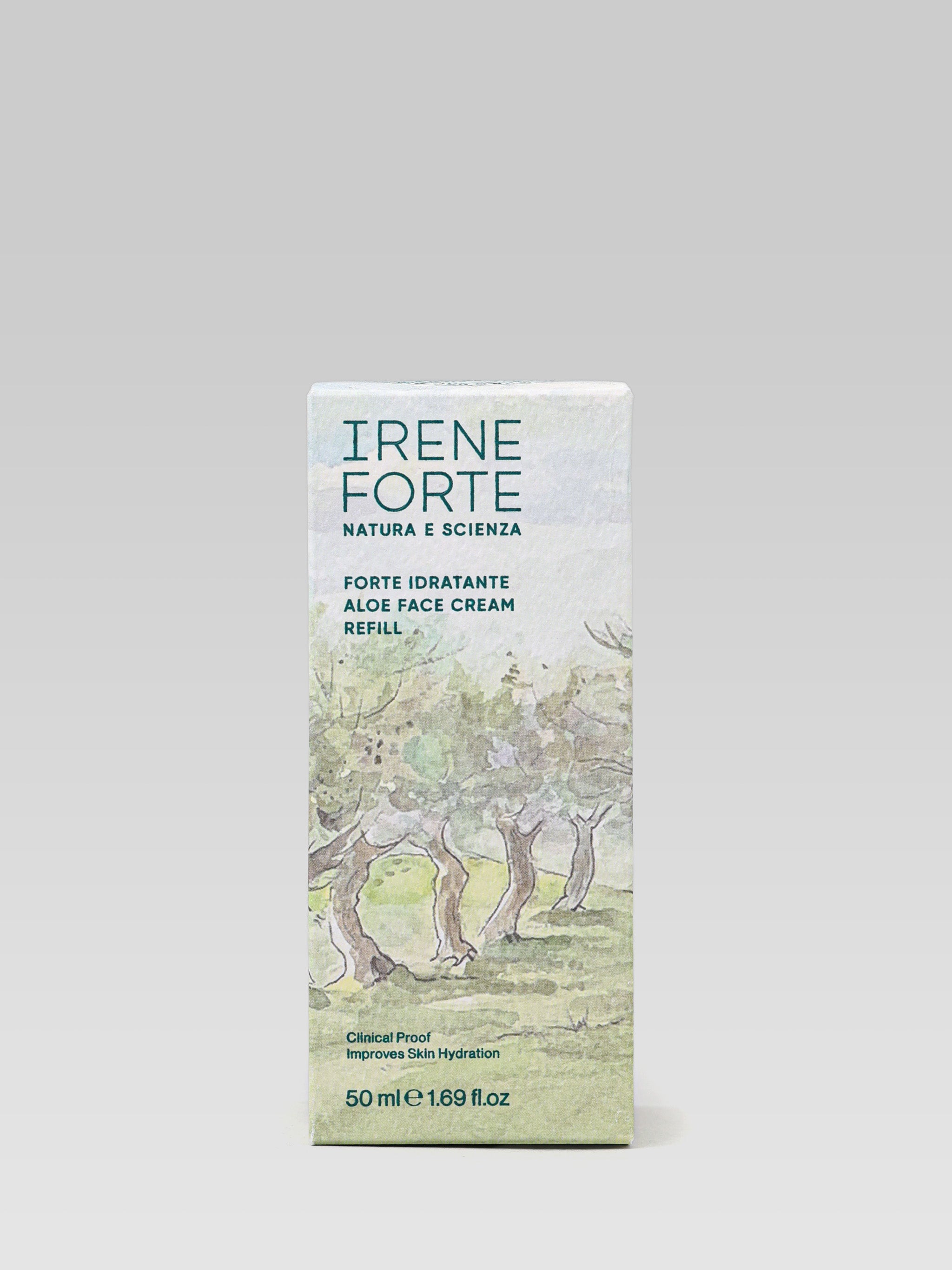 IRENE FORTE Aloe Face Cream Refill product packaging