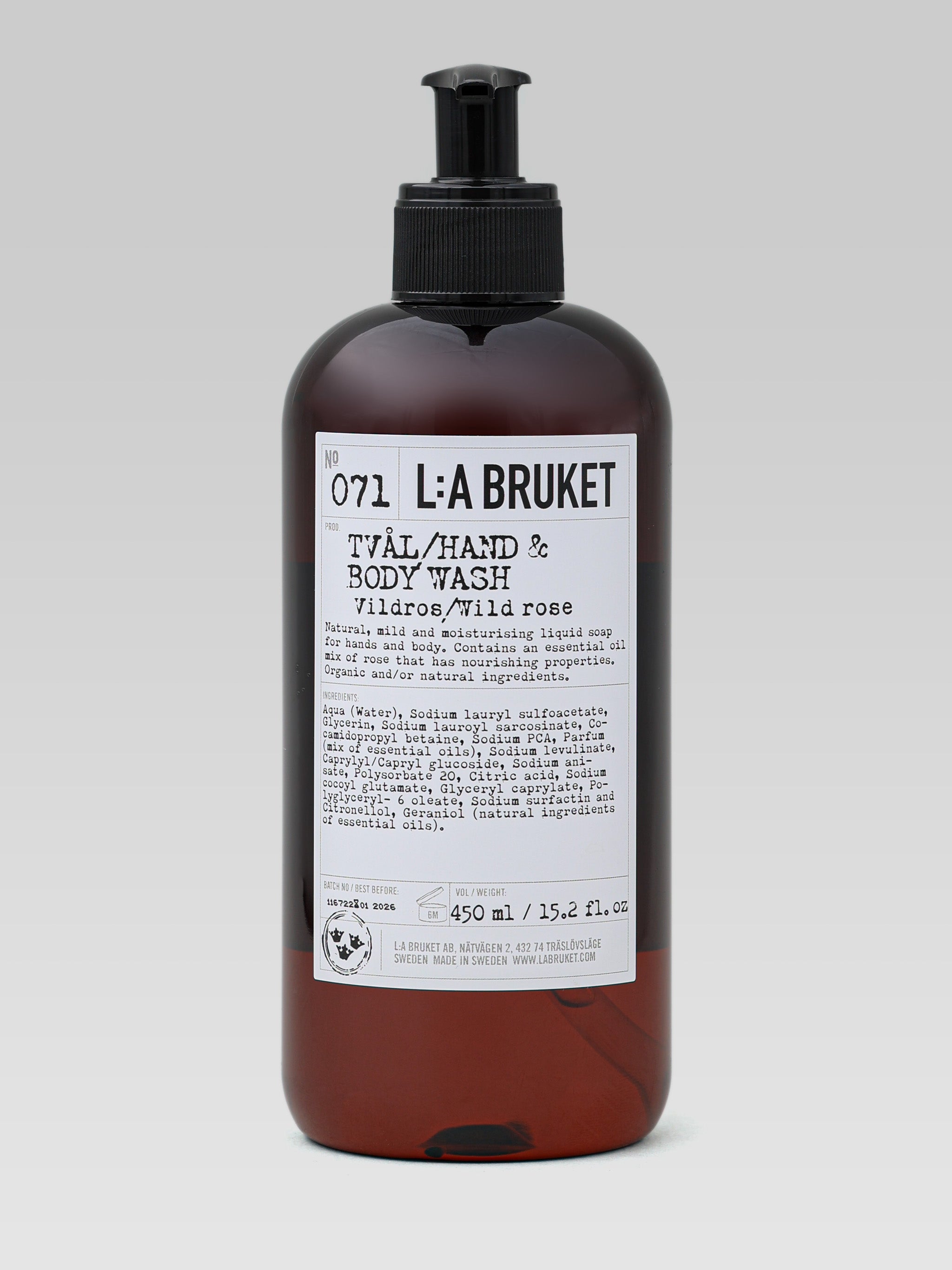 L:A Bruket No 069 Hand and Body Wash Wildrose Vildros 450ml