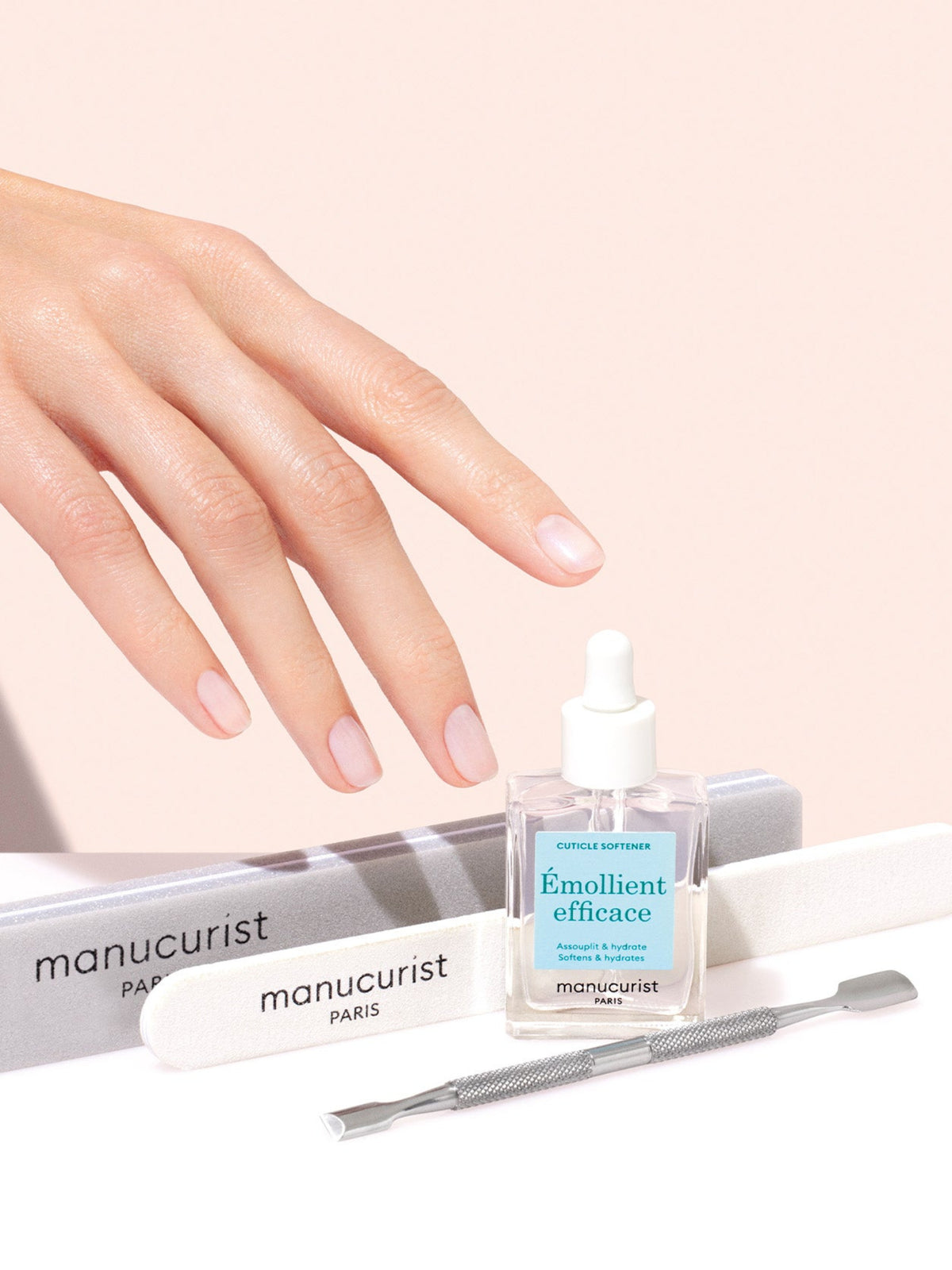 MANUCURIST Emollient Efficace cuticle remover with manicure tools