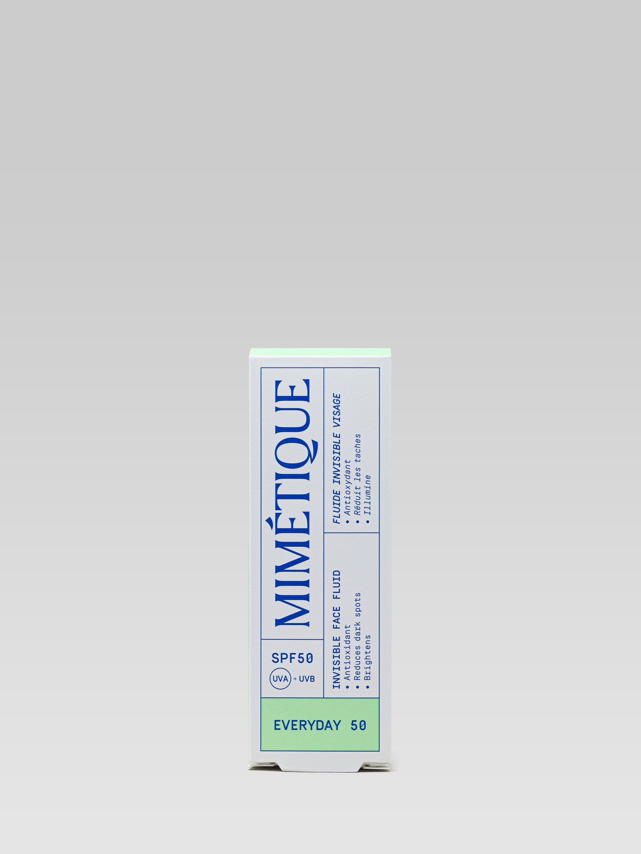 MIMÉTIQUE Everyday 50 Invisible Face Fluid SPF50 UVA + UVB packaging