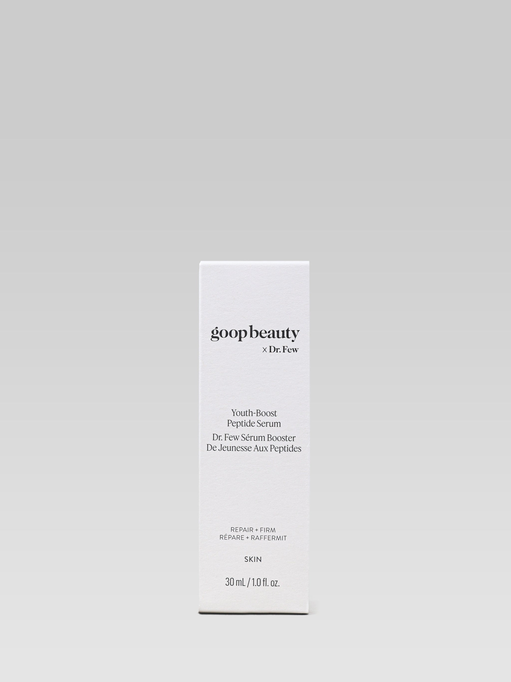 goop beauty Youth-Boost Peptide Serum packaging