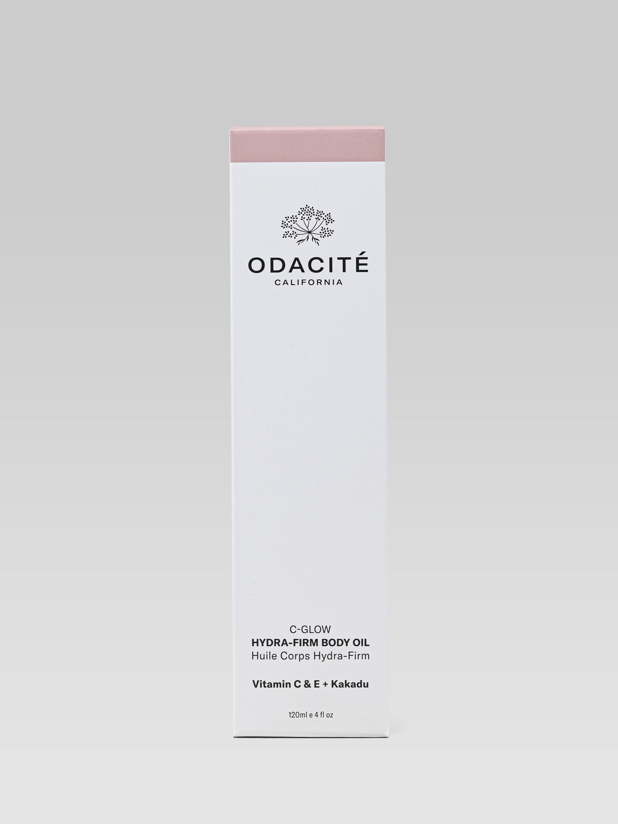 ODACITÉ C-Glow Hydra-Firm Body Oil Vitamin C & E + Kakadu packaging