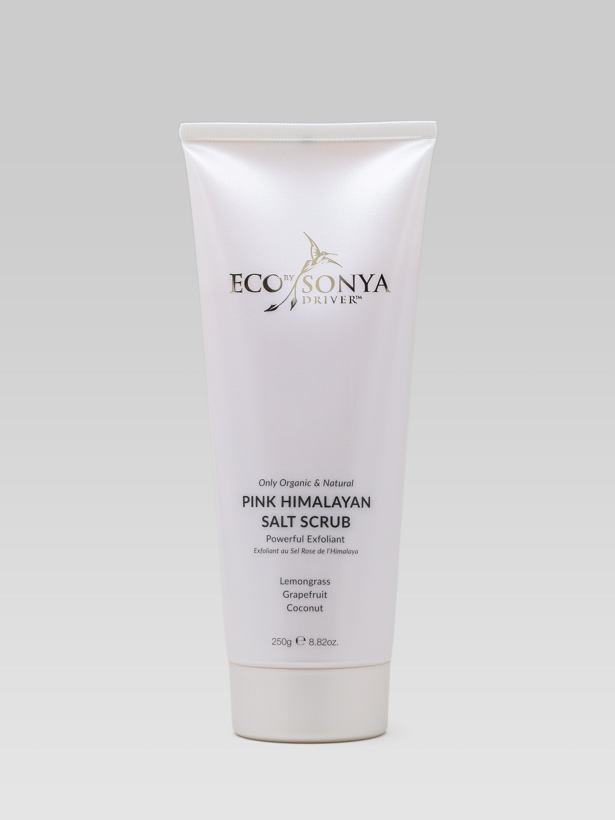 eco by sonya Pink Himalayan Salt Scrub Powerful Exfoliant Lemongrass Grapefruit Coconut only Organic and natural