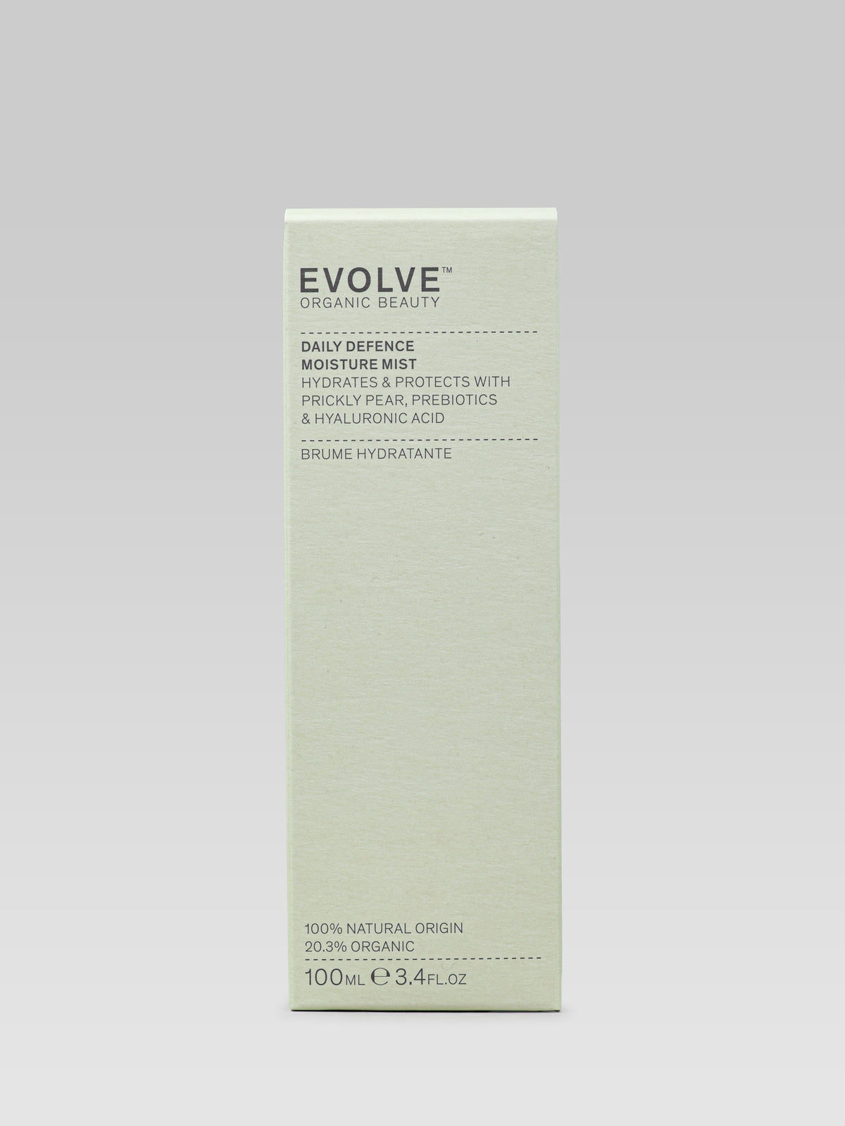 Evolve Organic Beauty Daily Defence Moisture Mist hydrating facial mist packaging