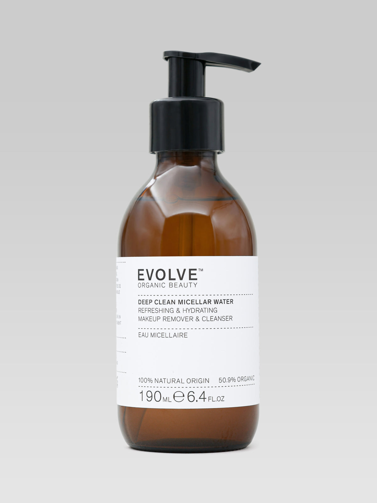 Evolve Organic Beauty Deep Clean Micellar Water refreshing and hydrating makeup remover and cleanser