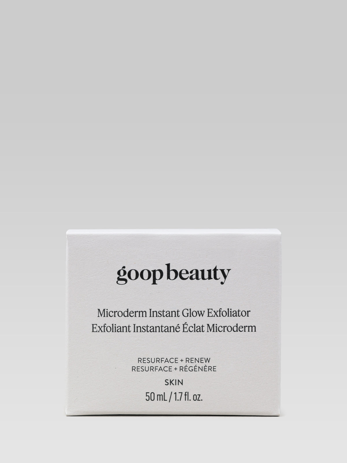 goop Microderm Instant Glow Exfoliator skincare packaging