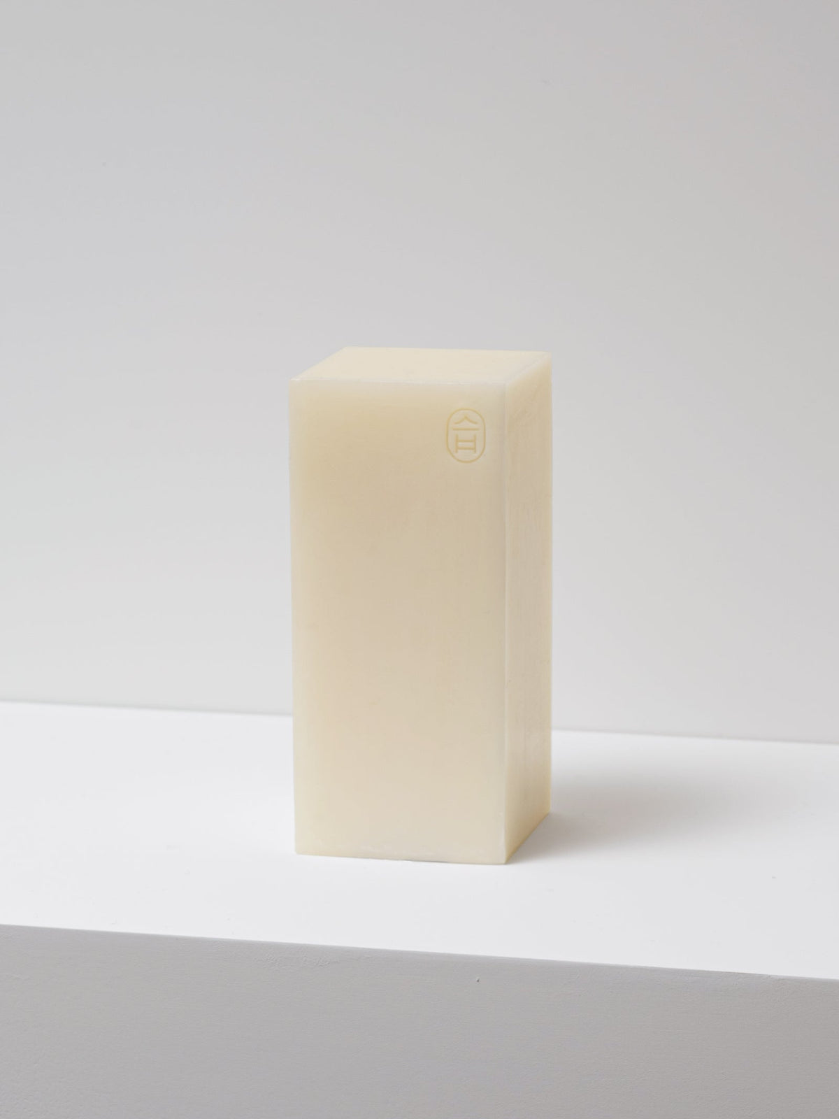 Jjimjil Ae Gi Super Mild Soap in beige rectangular packaging, shown at an angle on a white surface
