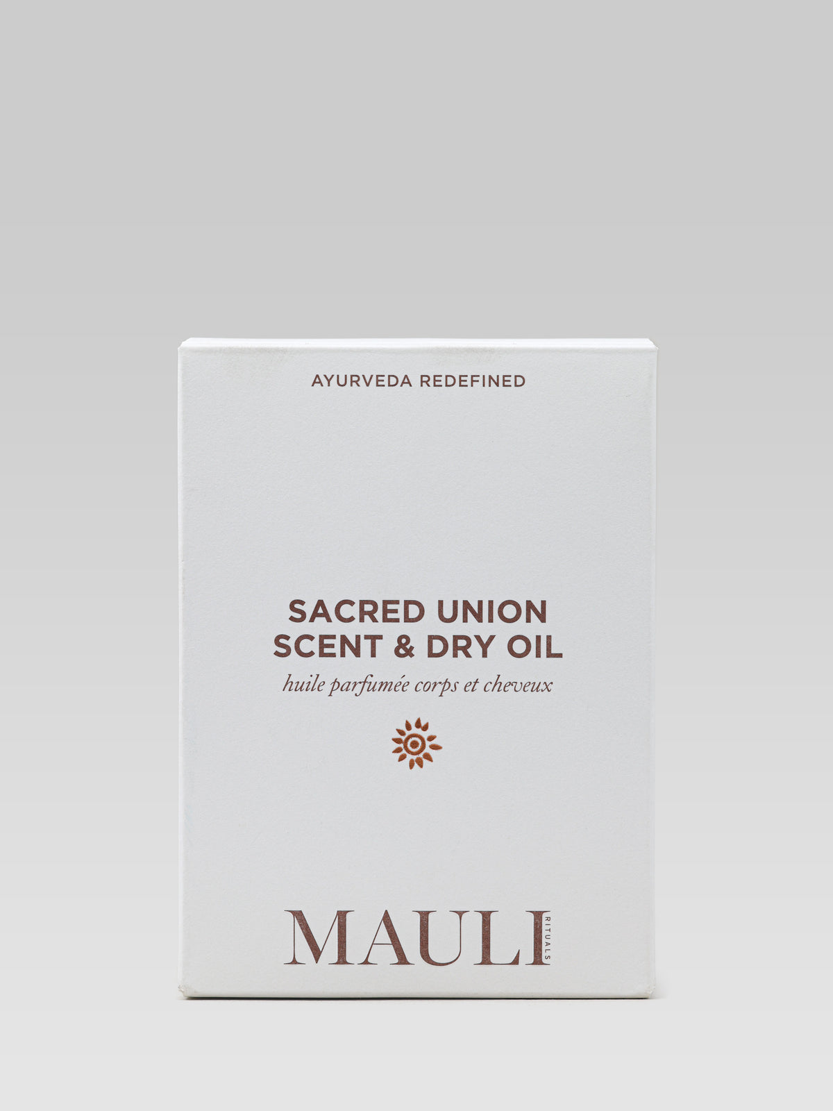 MAULI Sacred Union Scent & Dry Oil packaging