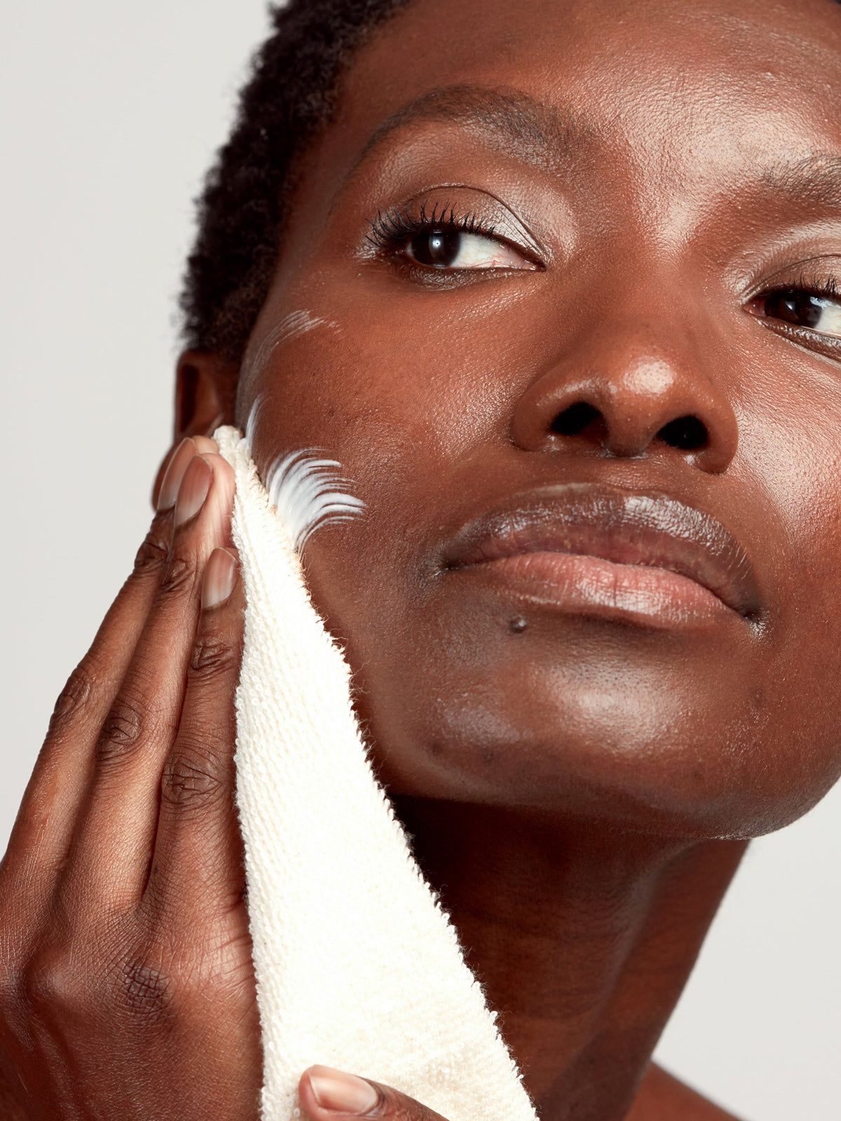 PAI Skincare Middlemist Seven Gentle Cream Cleanser applied to the face