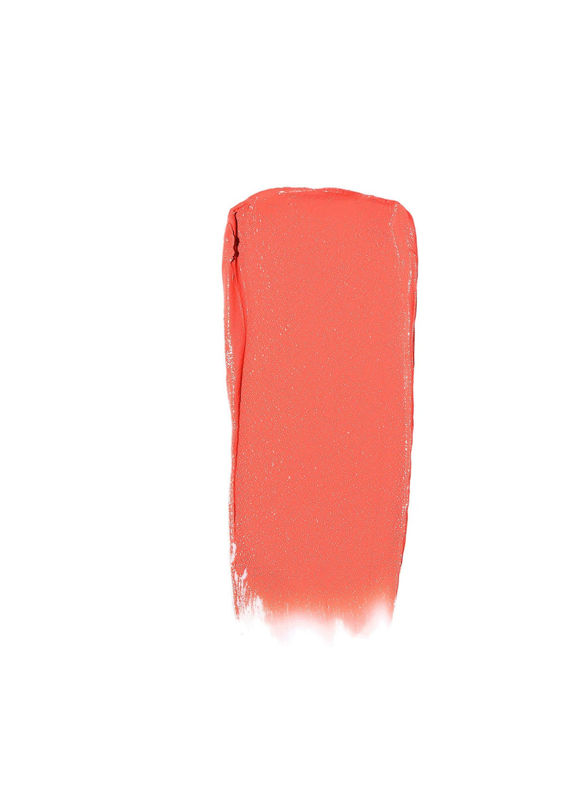 RMS Beauty Lip2Cheek in Smile, a vibrant coral-orange cream colour swatched on a white background