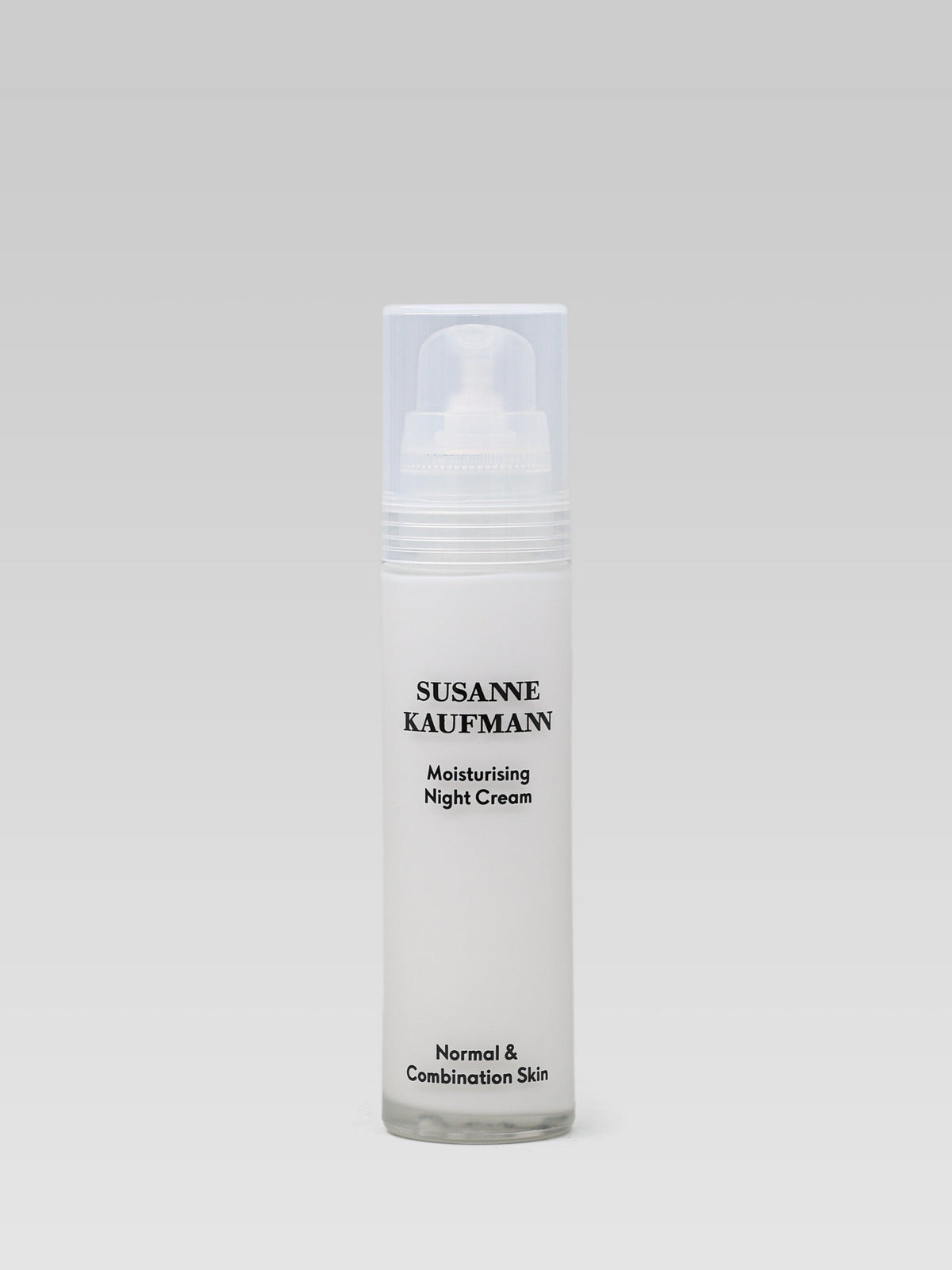 Susanne Kaufmann Moisturising Night Cream in a white pump bottle for normal and combination skin