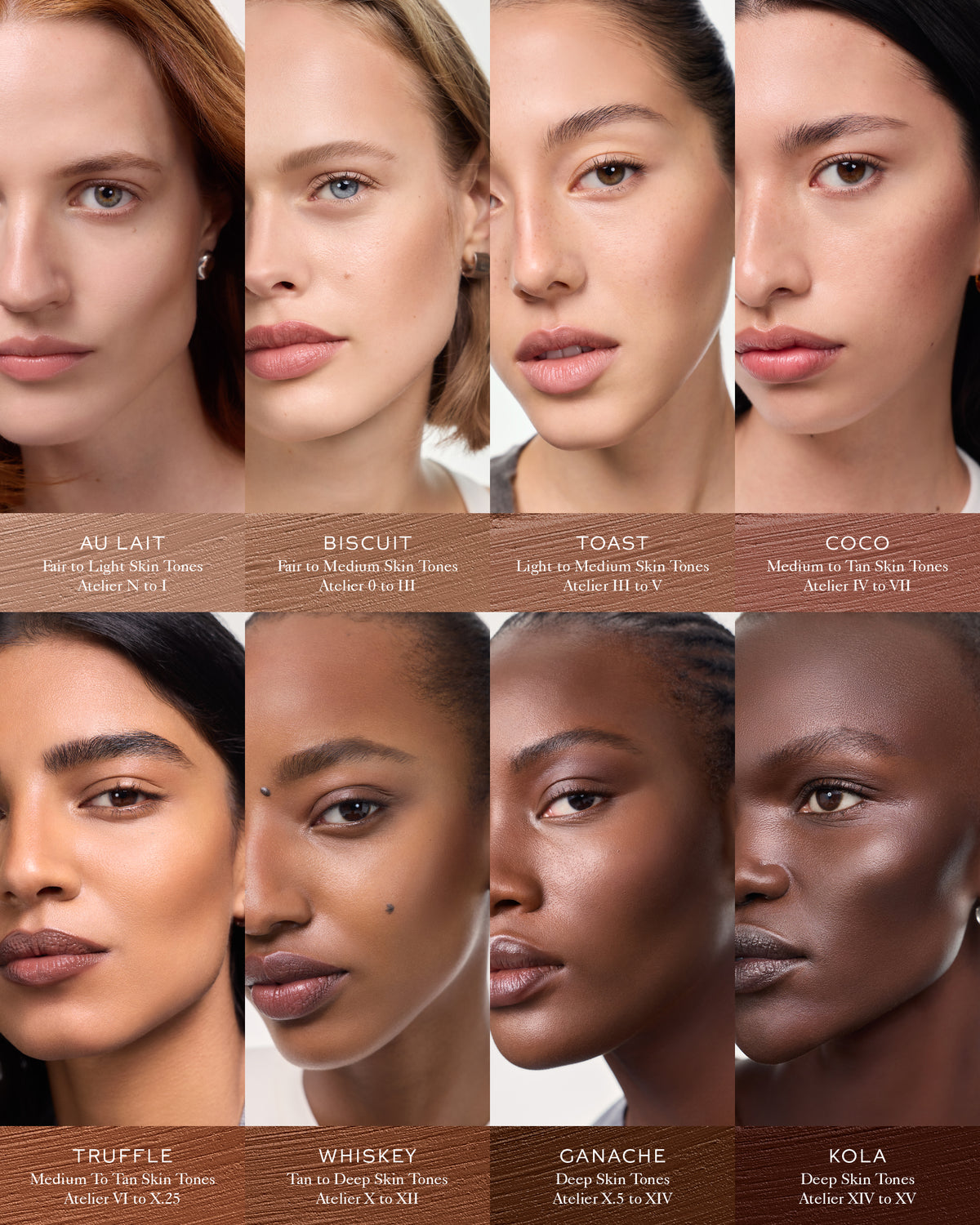WESTMAN ATELIER Face Trace Contour Stick shade finder with eight contour shades
