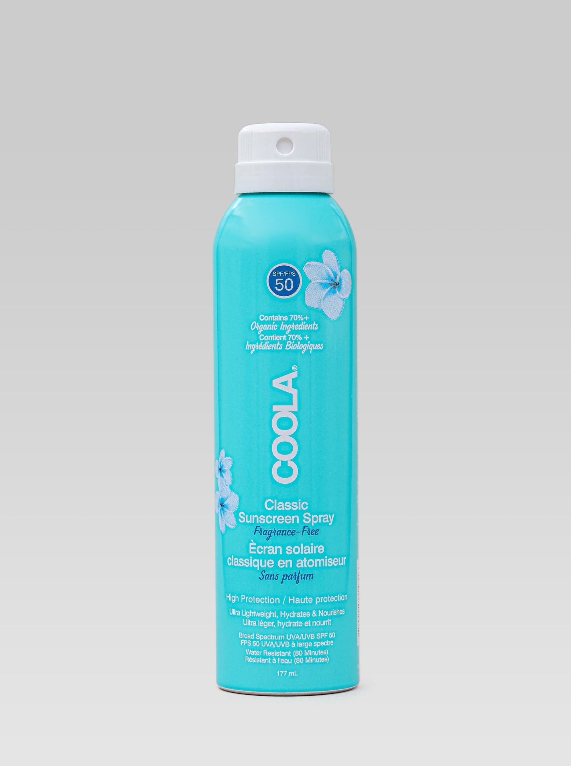 Product shot of Coola Classic Sunscreen Spray SPF 50  Image greenlane