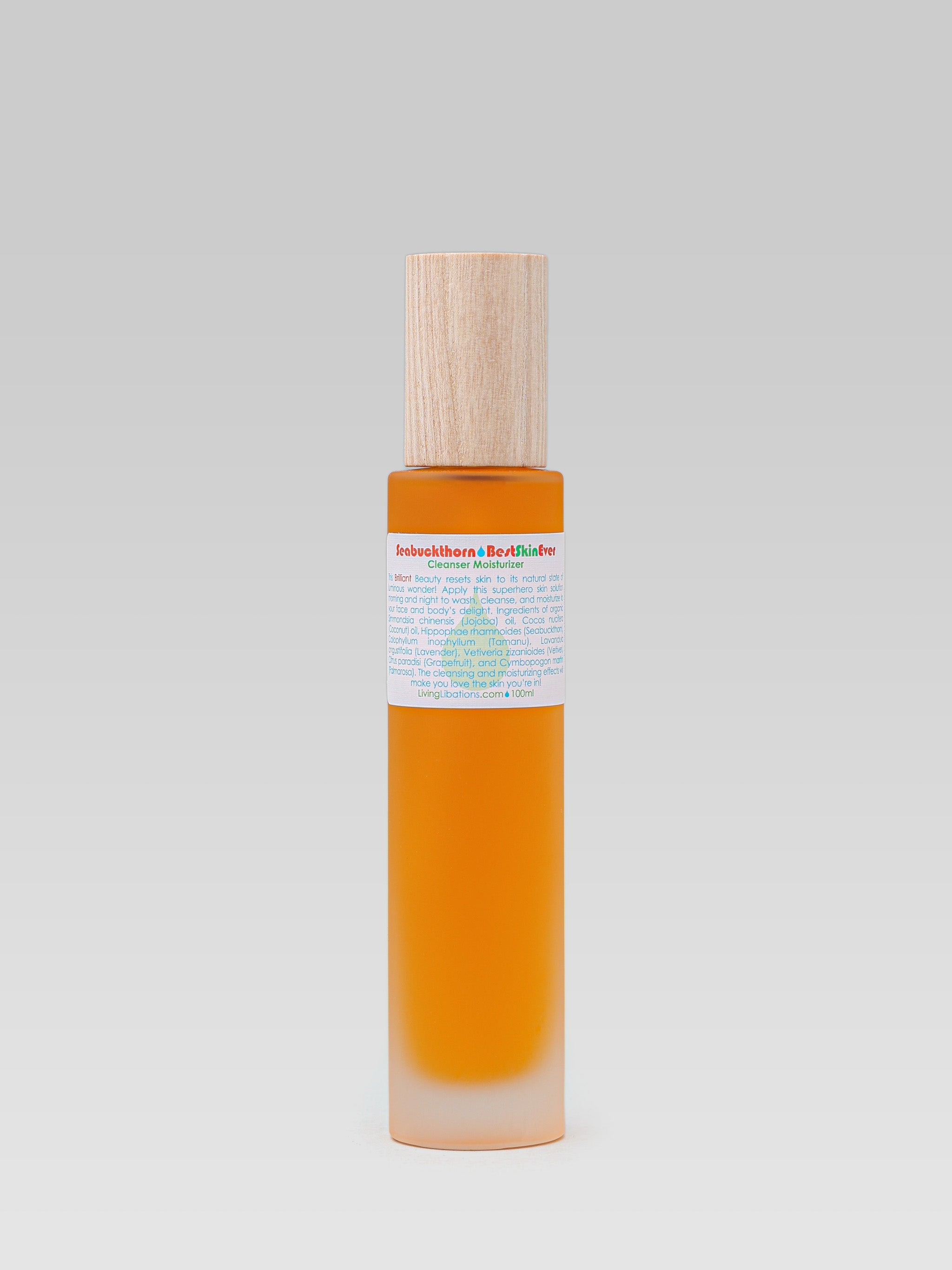 Product shot of LIVING LIBATIONS Best Skin Ever Cleanser and Moisturizer Seabuckthorn Image greenlane