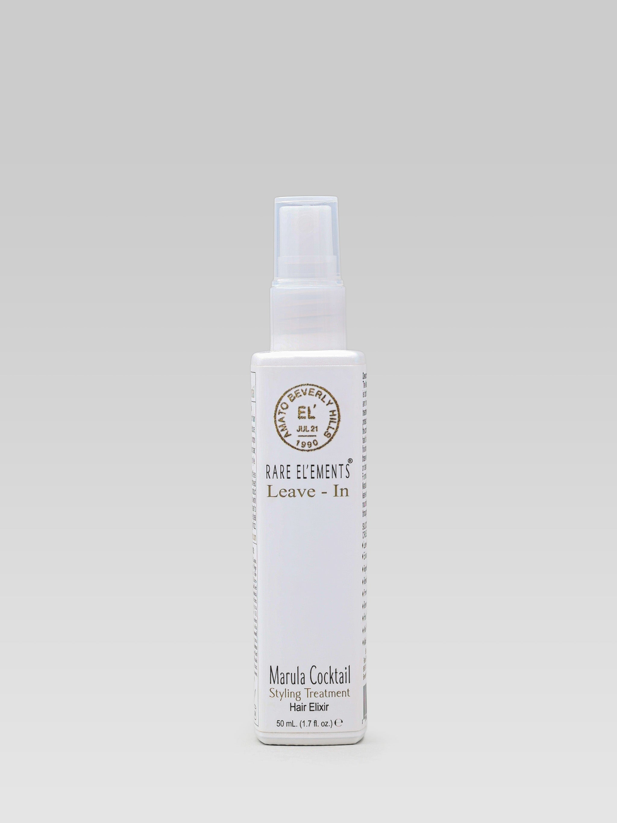 Product shot of RARE EL EMENTS Marula Cocktail Styling Treatment Hair Elixir Image greenlane