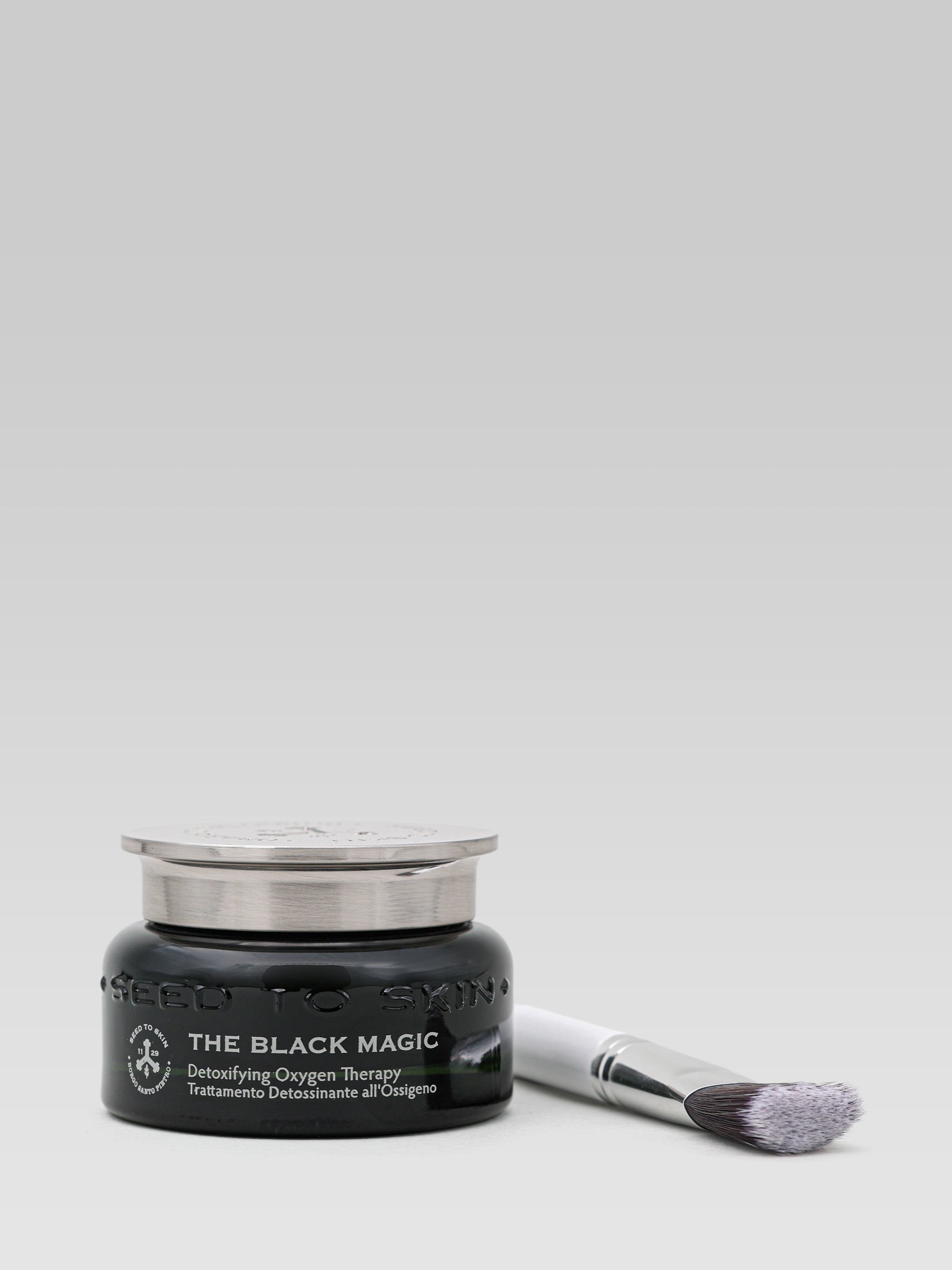 Product shot of Seed to Skin The Black Magic Detoxifying Therapy Mask Image greenlane