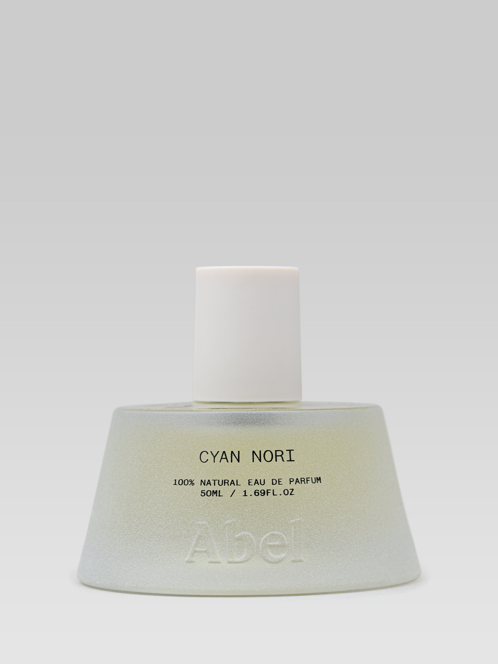 Abel Cyan Nori Eau de Parfum 50 ml – 100% natural unisex fragrance in a frosted glass bottle