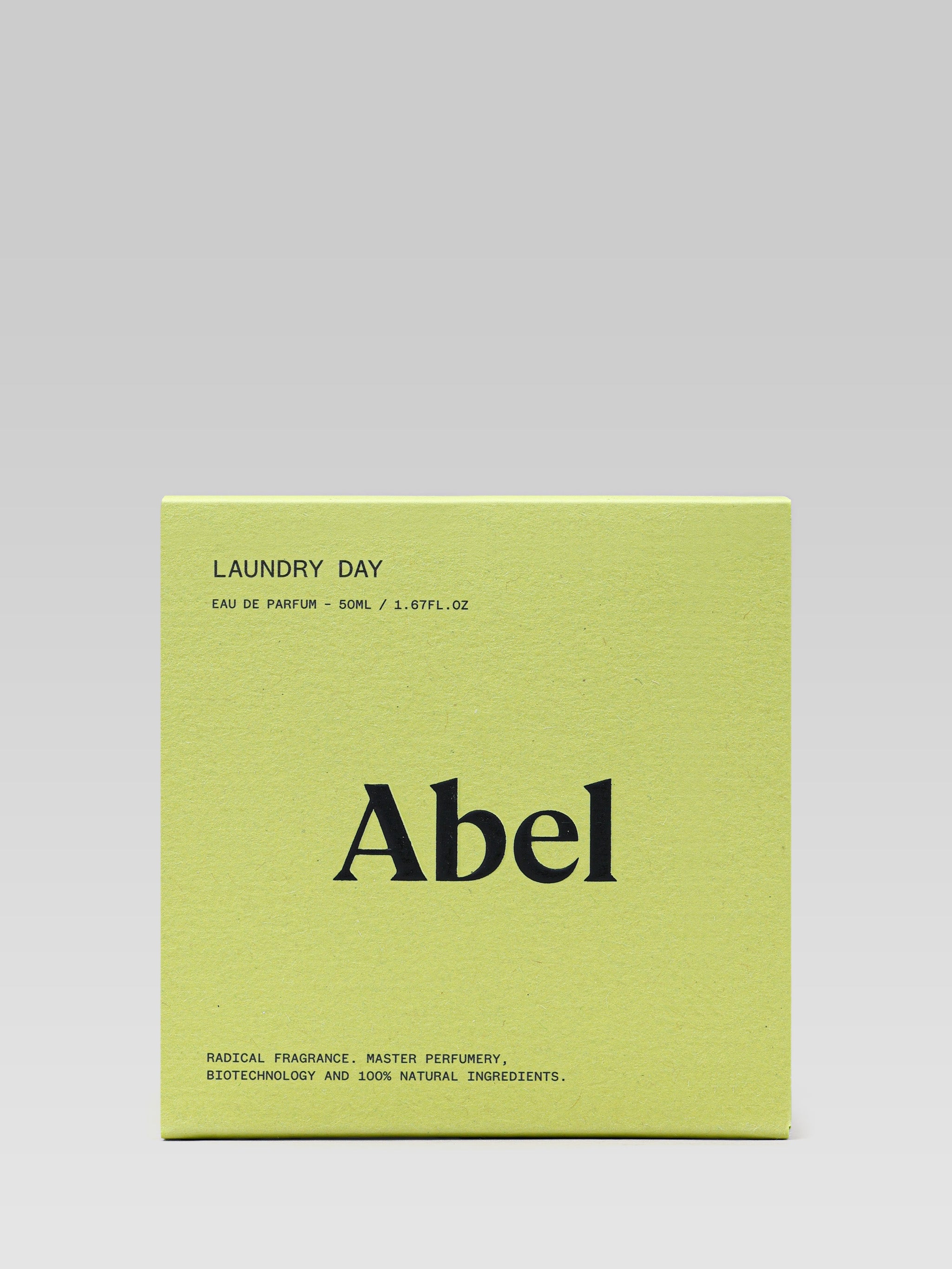 ABEL Laundry Day 50 ml 100% Natural Eau de Parfum bottle on grey background