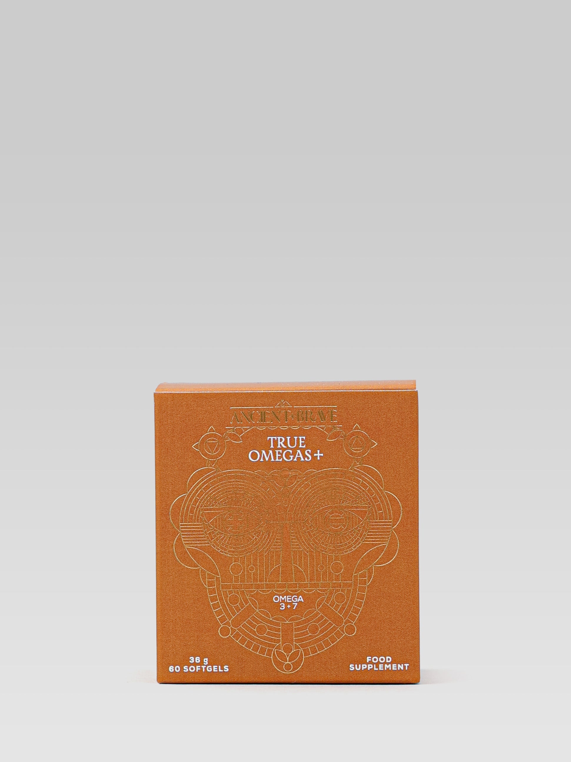 ANCIENT + BRAVE True Omegas+ packaging