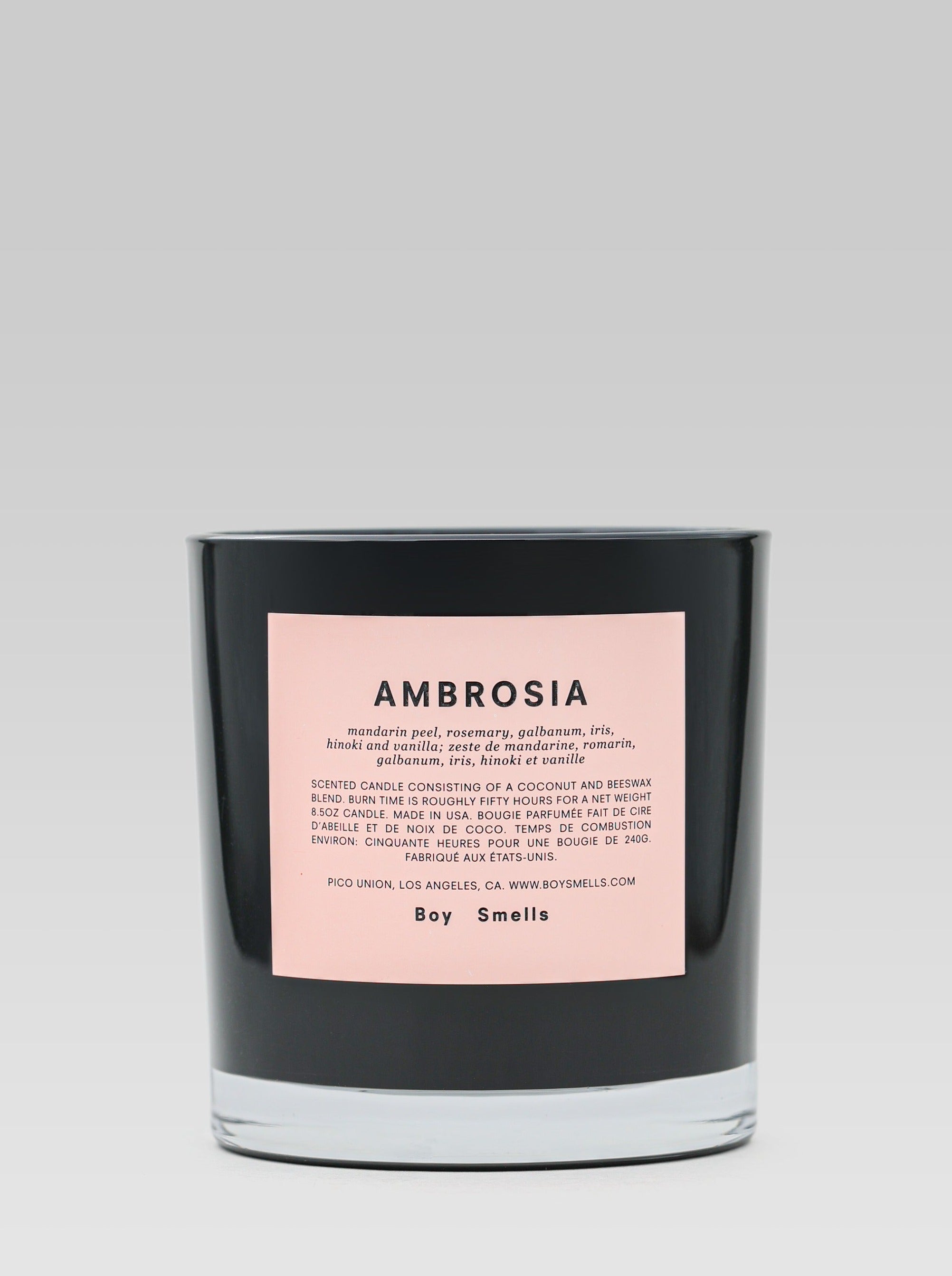 Boy Smells Ambrosia Candle mandarin peel, rosemary, galbaum, iris, hinocki vanilla product shot