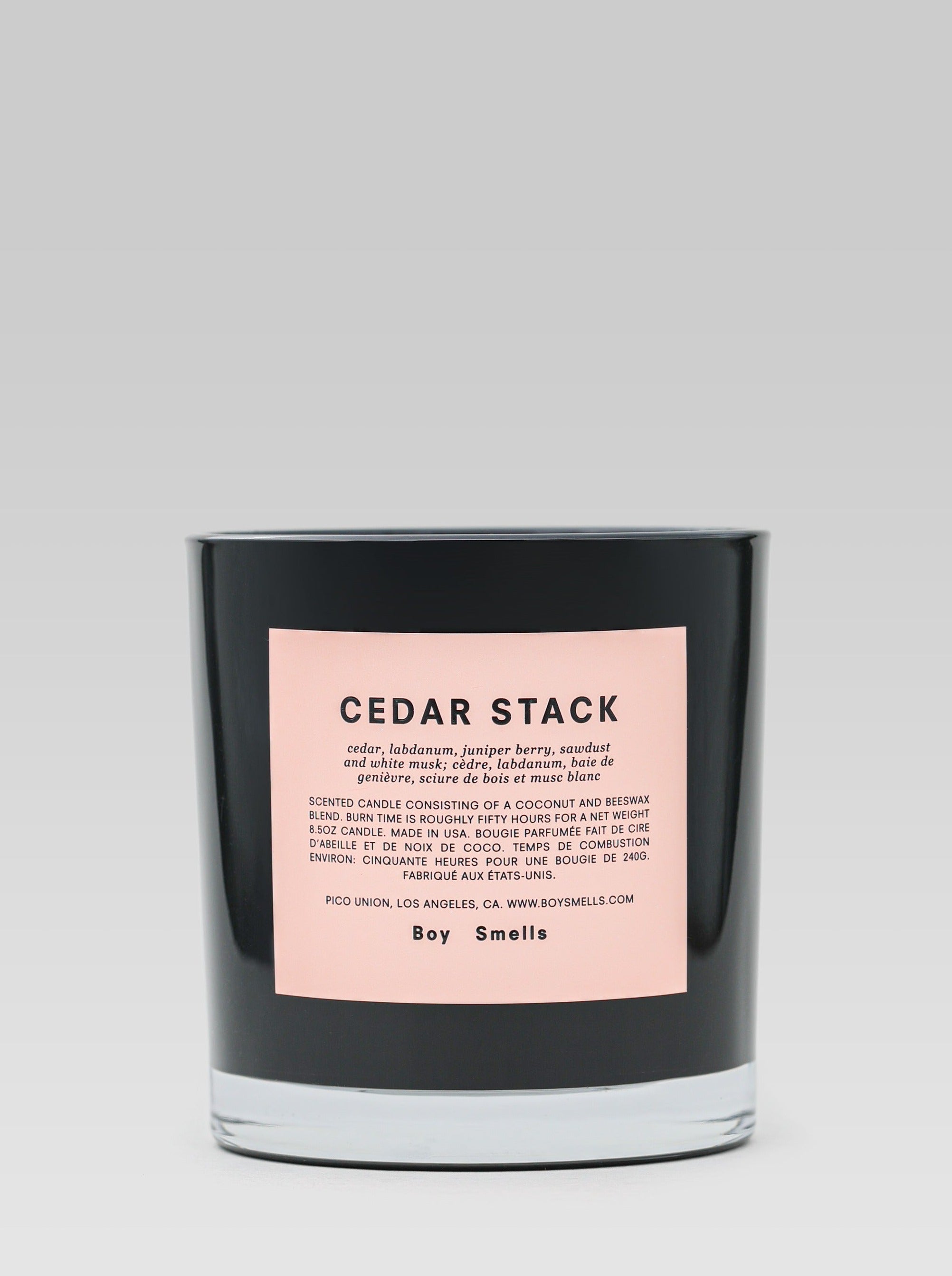 Boy Smells Cedar Labdanum Juniper berry, sawdust and white musk Stack Candle product shot