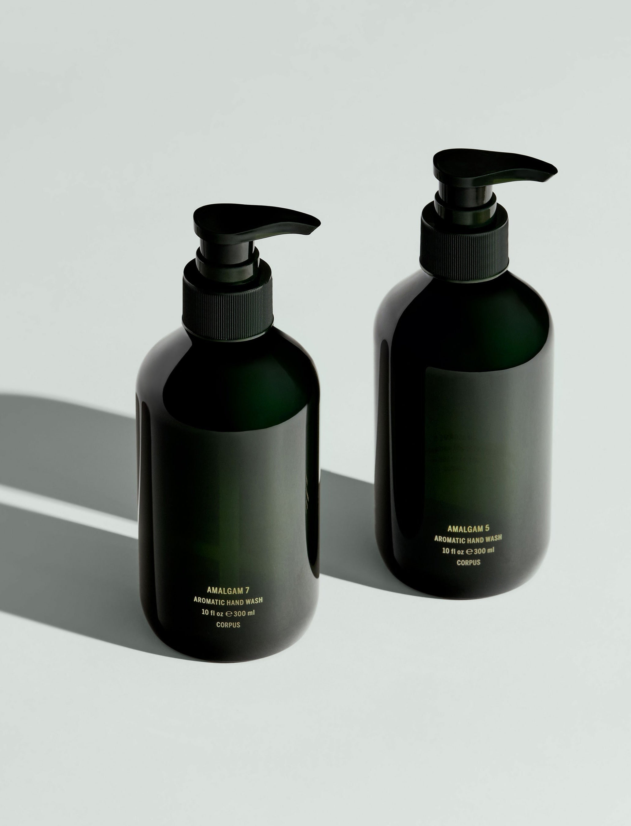 Corpus Aromatic Hand Wash bottles in minimalist setting