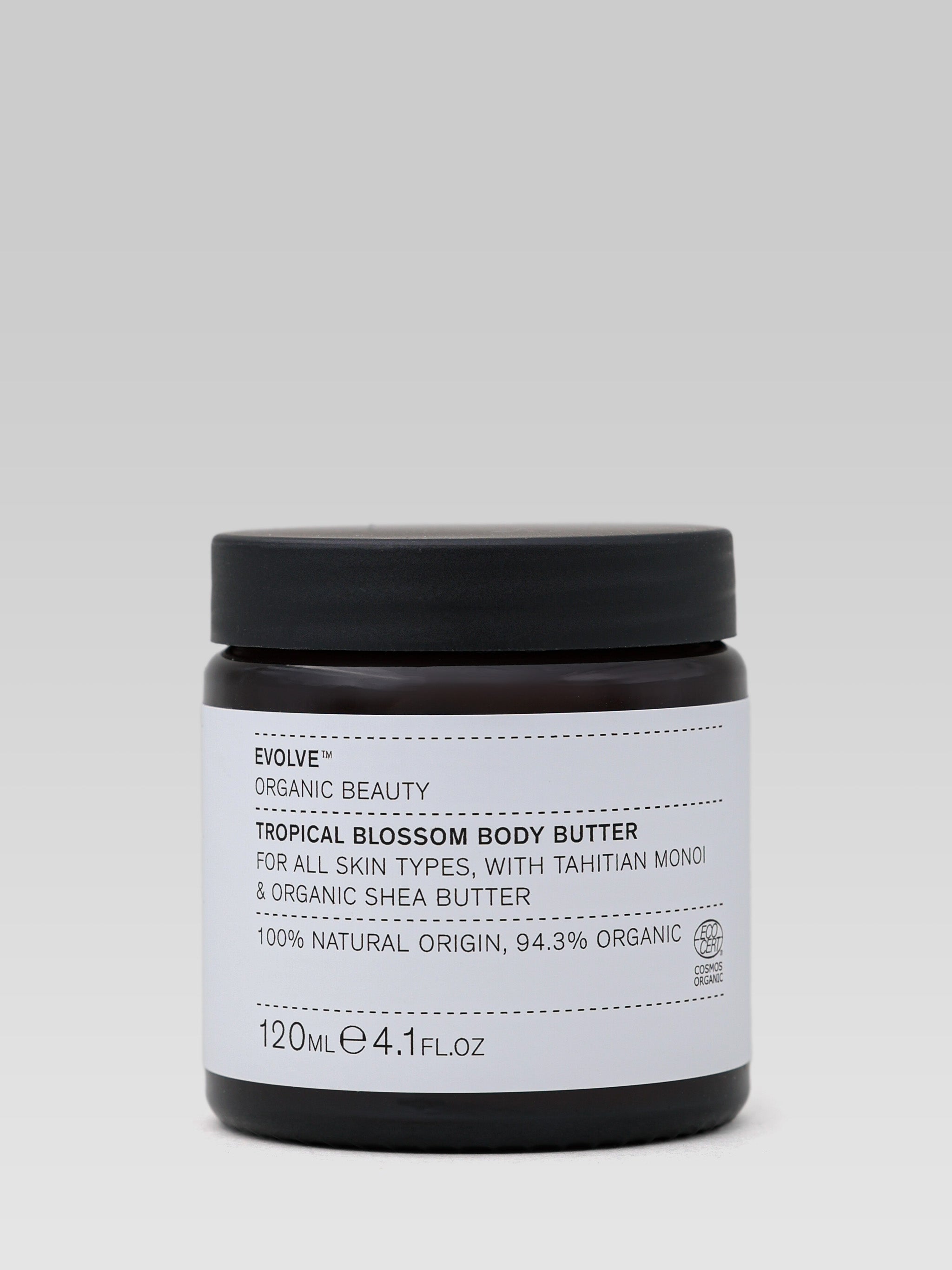 EVOLVE BEAUTY Tropical Blossom Body Butter for all skin types with Tahitian monoi and organic shea butter