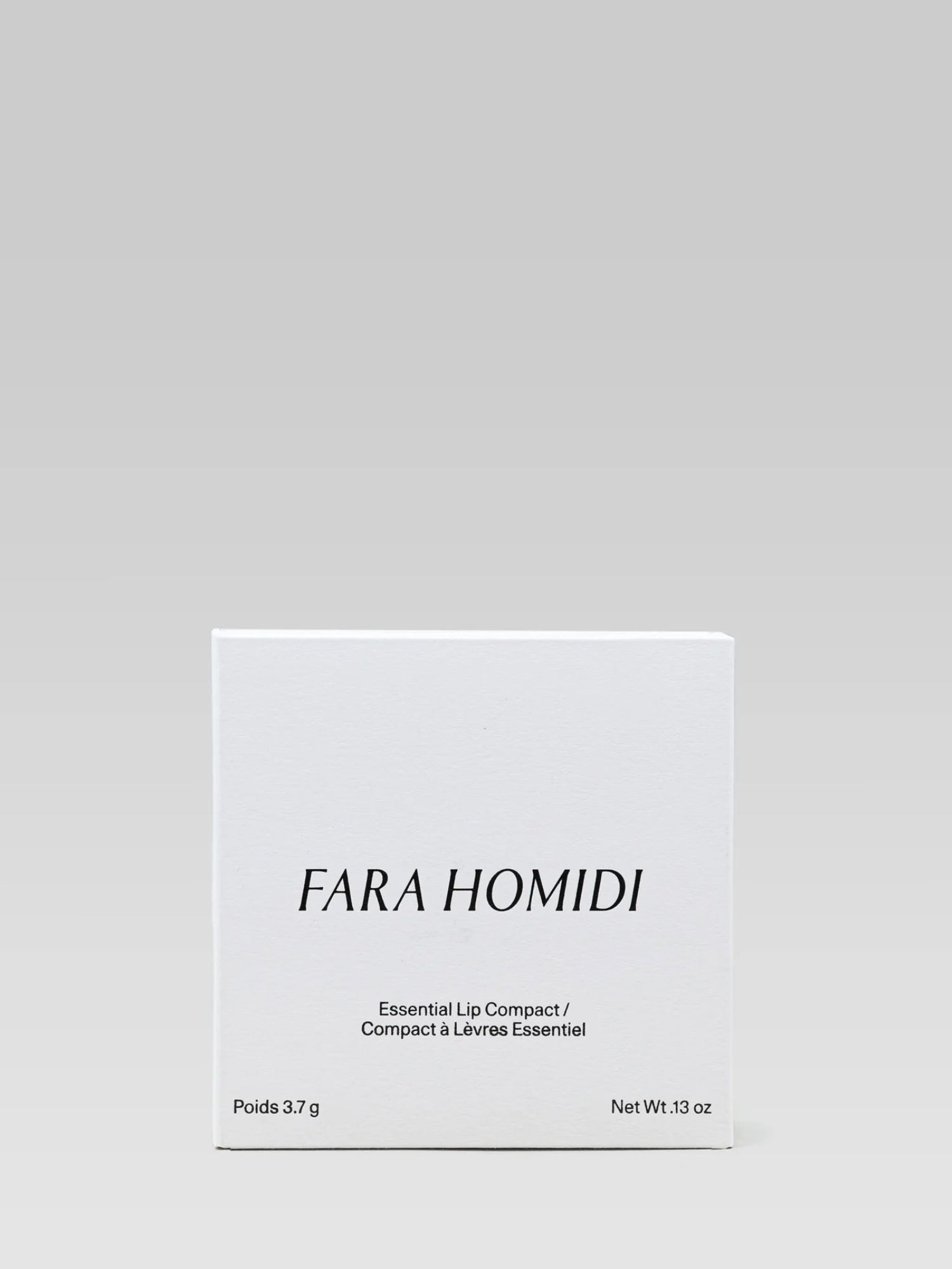 FARA HOMIDI Essential Lip Compact packaging product box
