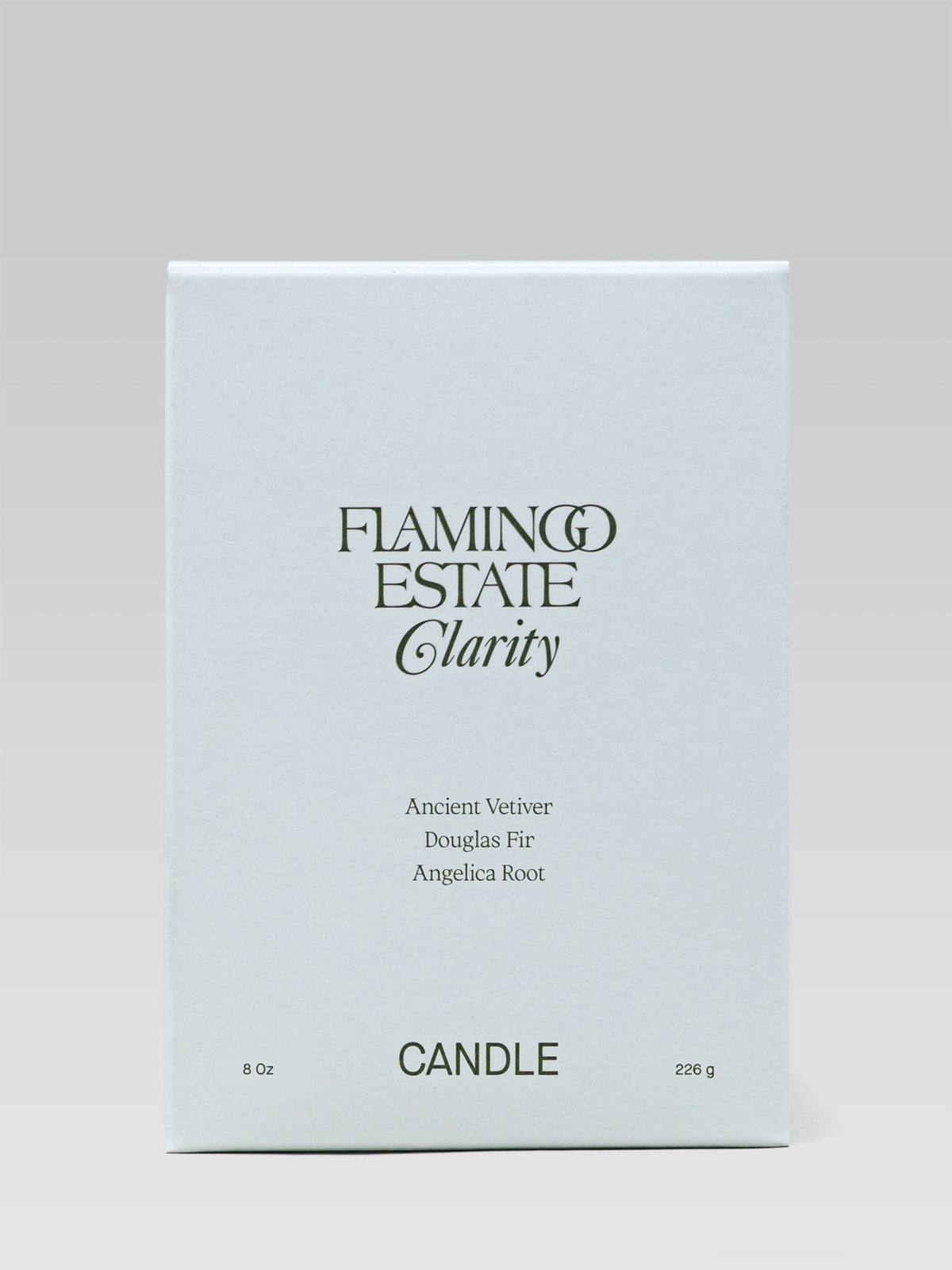 FLAMINGO ESTATE Douglas Fir Vetiver Candle packaging