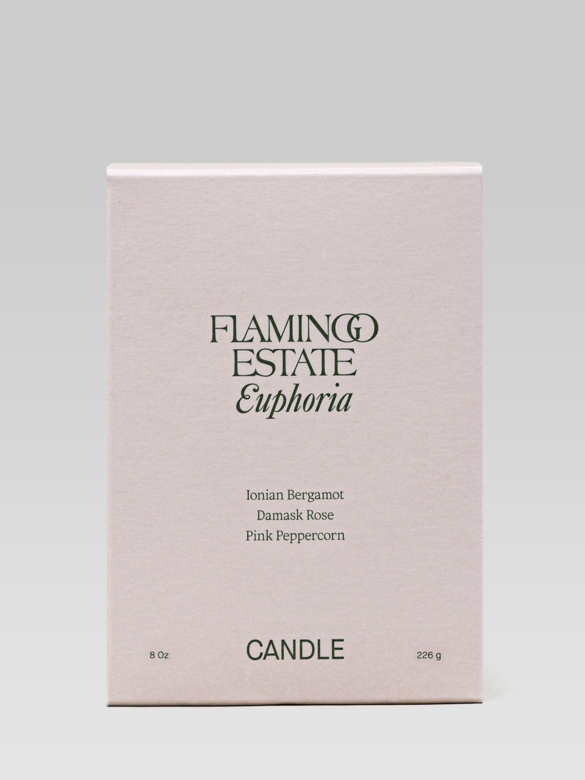 FLAMINGO ESTATE Jasmine Damask Rose Candle packaging