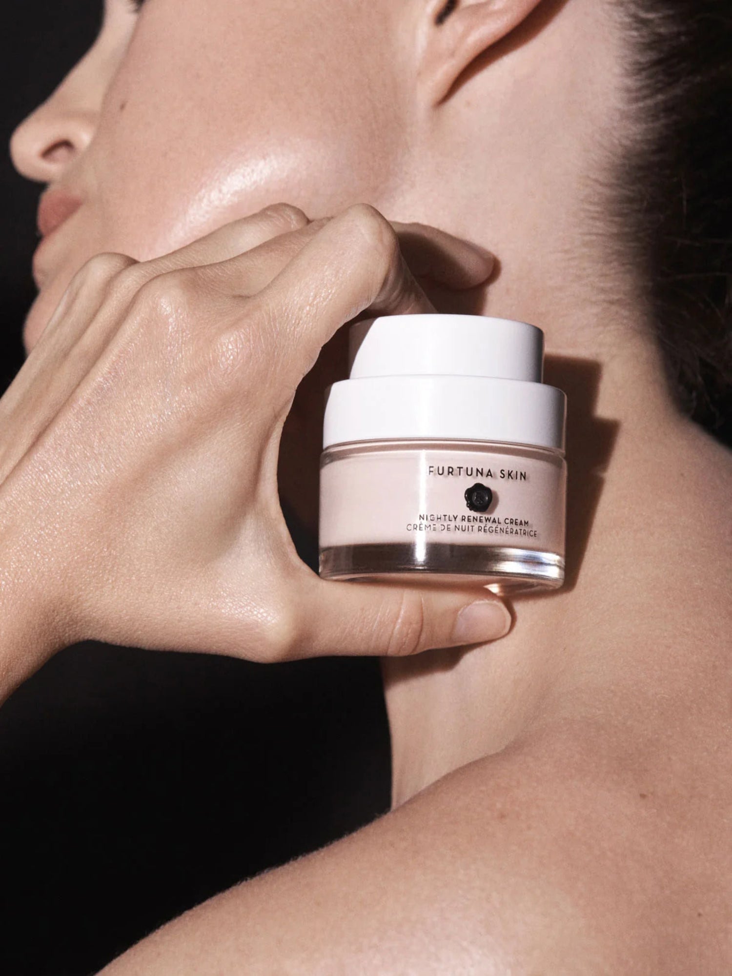 Furtuna Skin Nightly Renewal Cream 50 ml shown on model