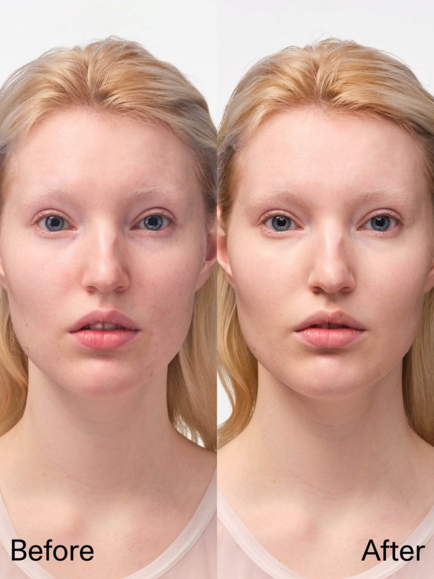 FARA HOMIDI Essential Face Compact in Silvette before and after makeup application