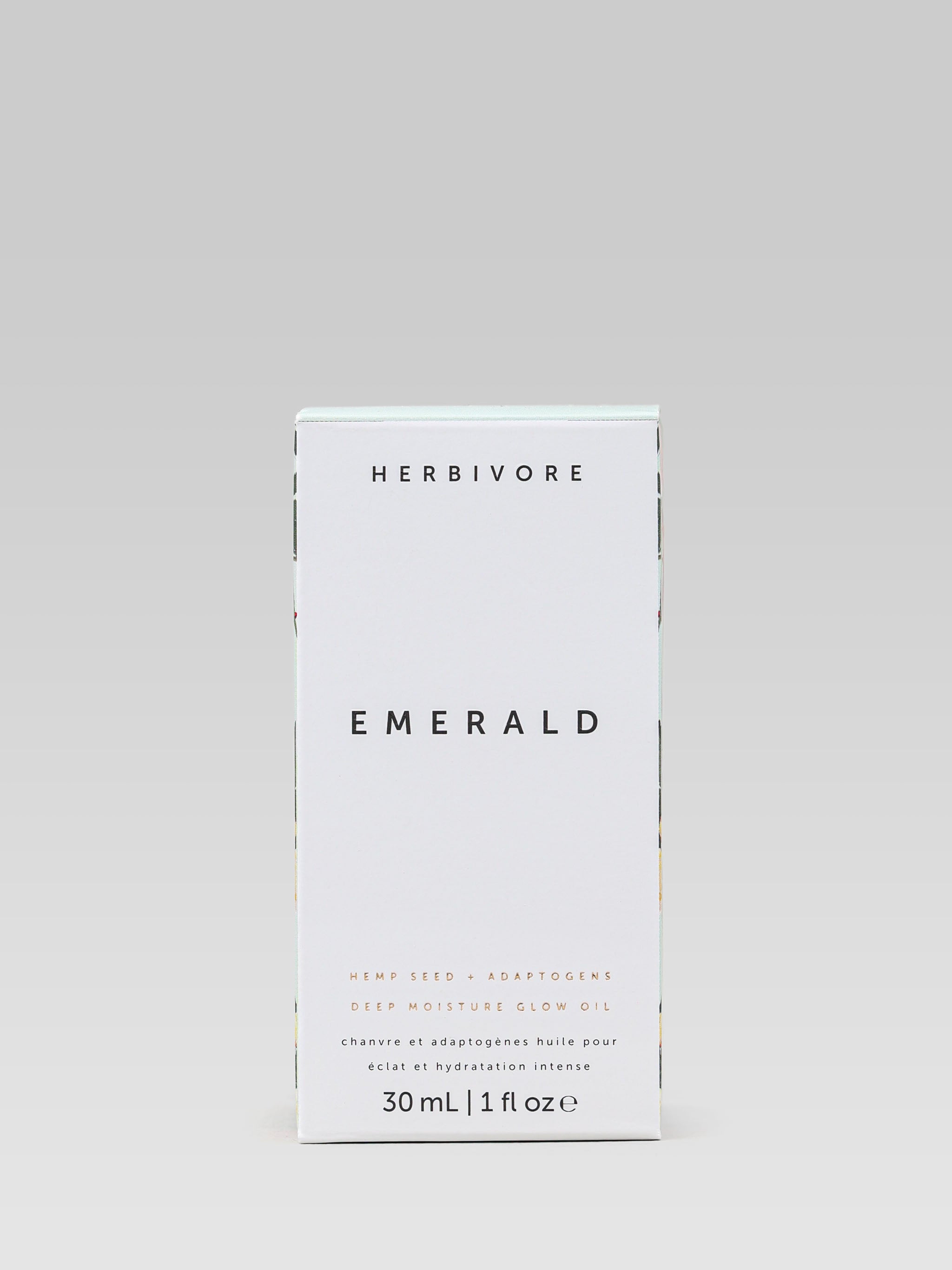 HERBIVORE BOTANICALS Emerald Deep Moisture Glow Oil Product Packaging