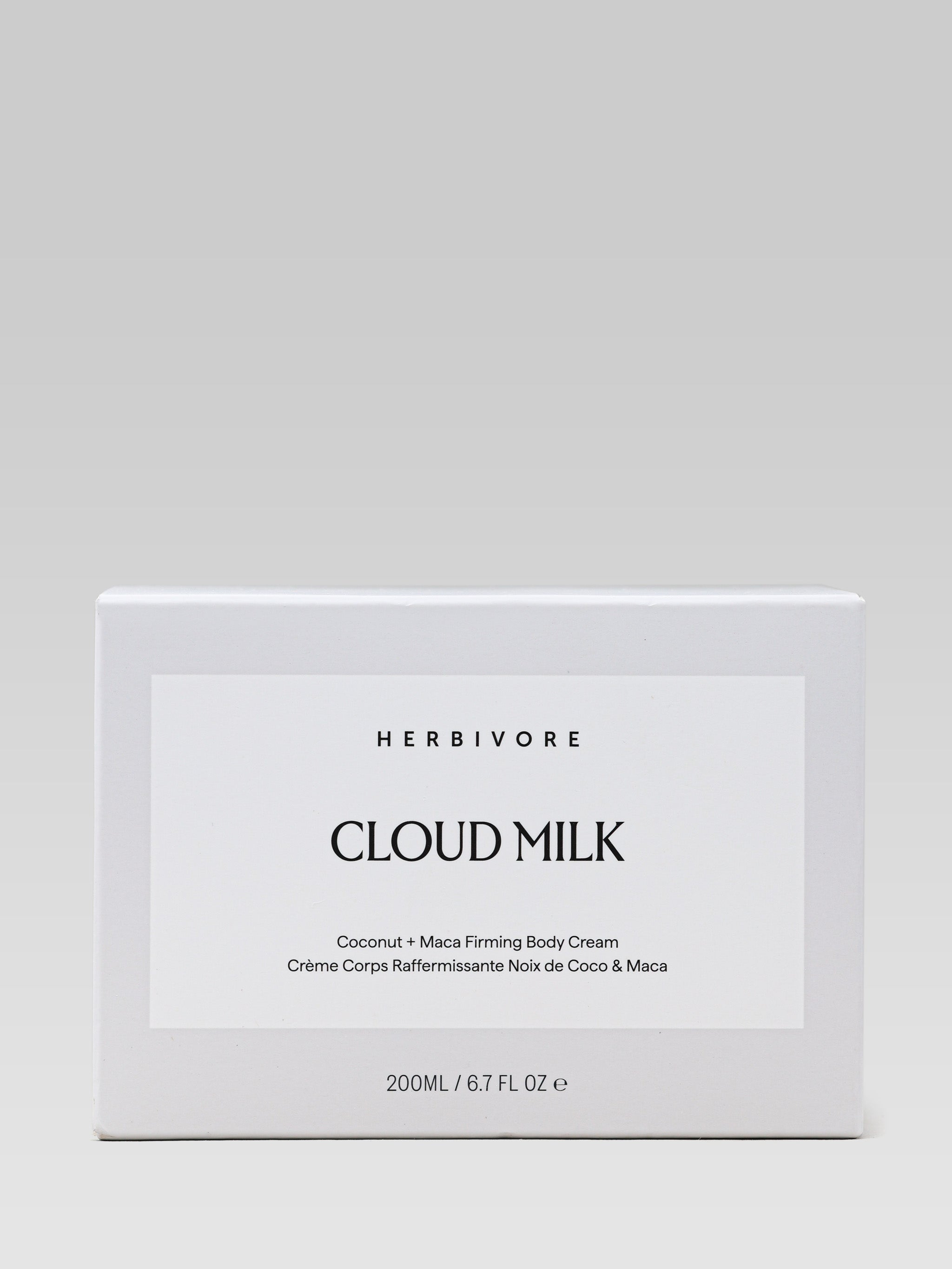 HERBIVORE BOTANICALS Cloud Milk Coconut + Maca Firming Body Cream packaging
