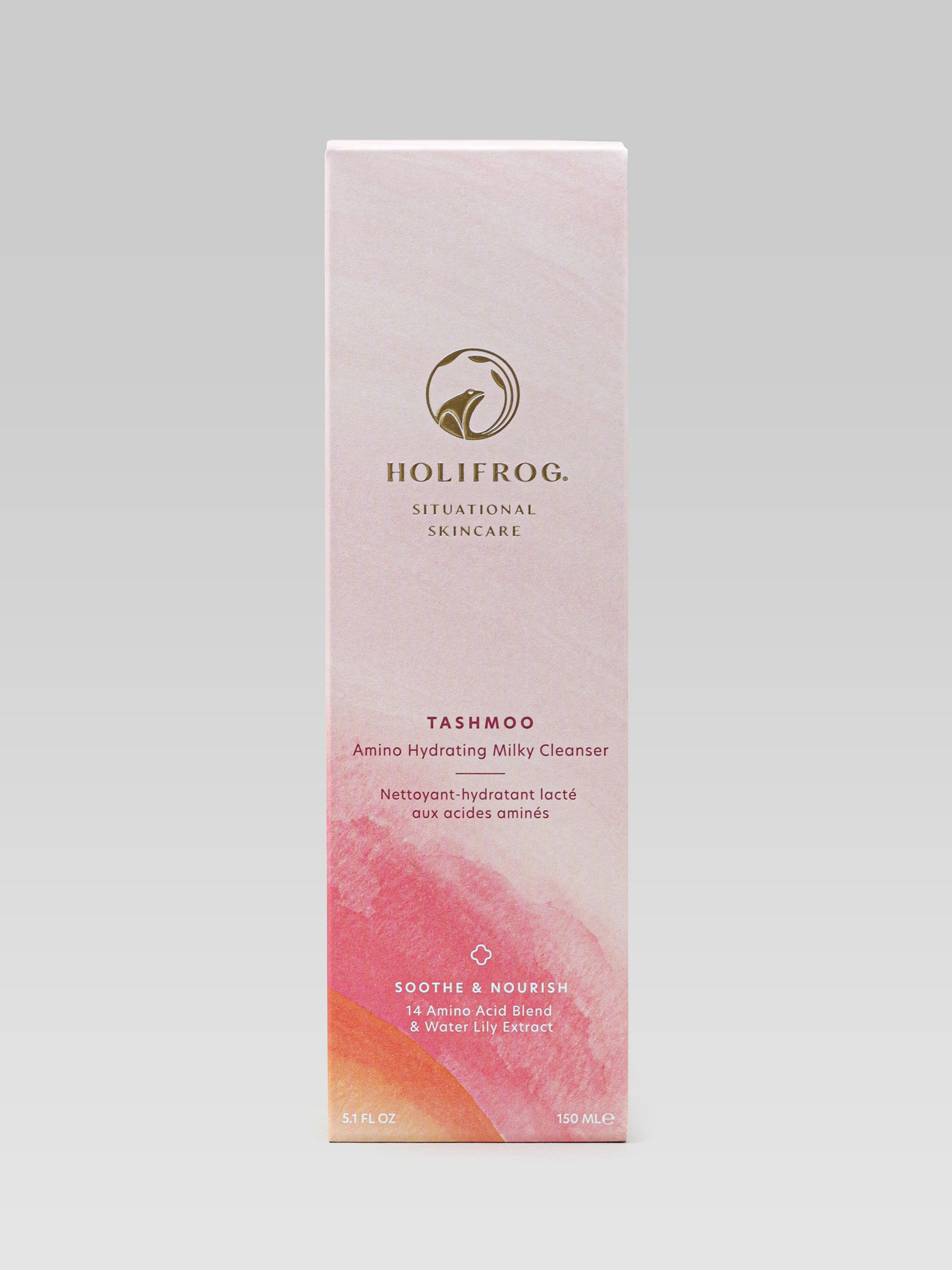 HOLIFROG Tashmoo Water Lily Milky Wash packaging Soothe & Nourish