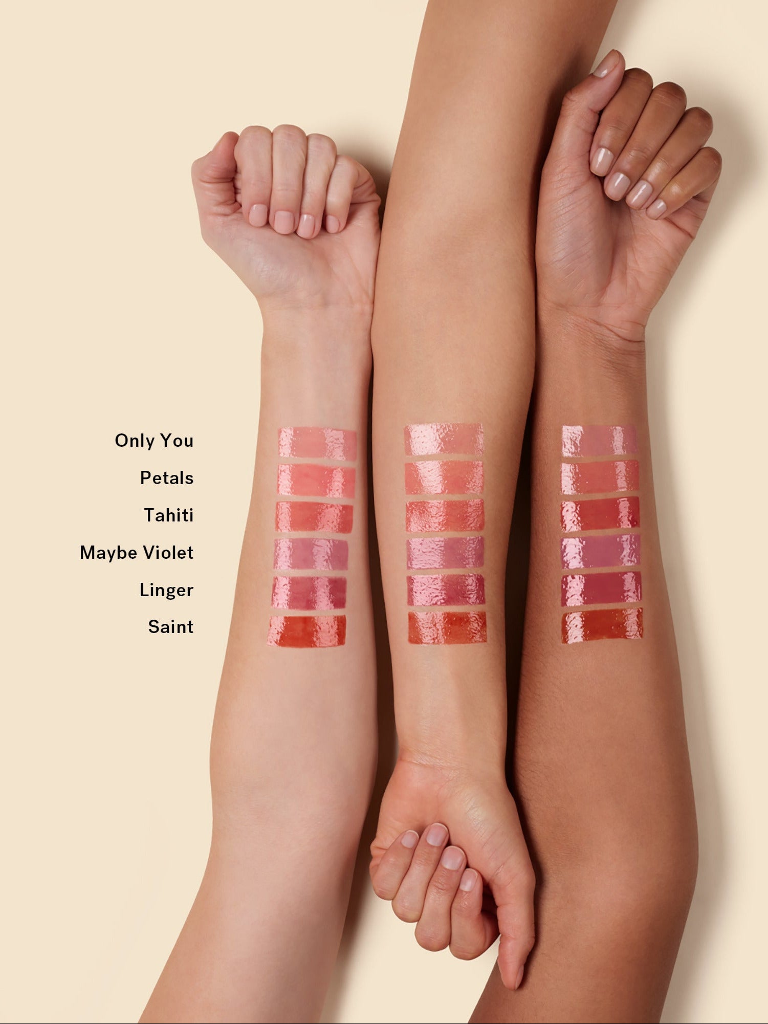 ILIA BEAUTY Balmy Gloss Tinted Lip Oil Arm Swatches