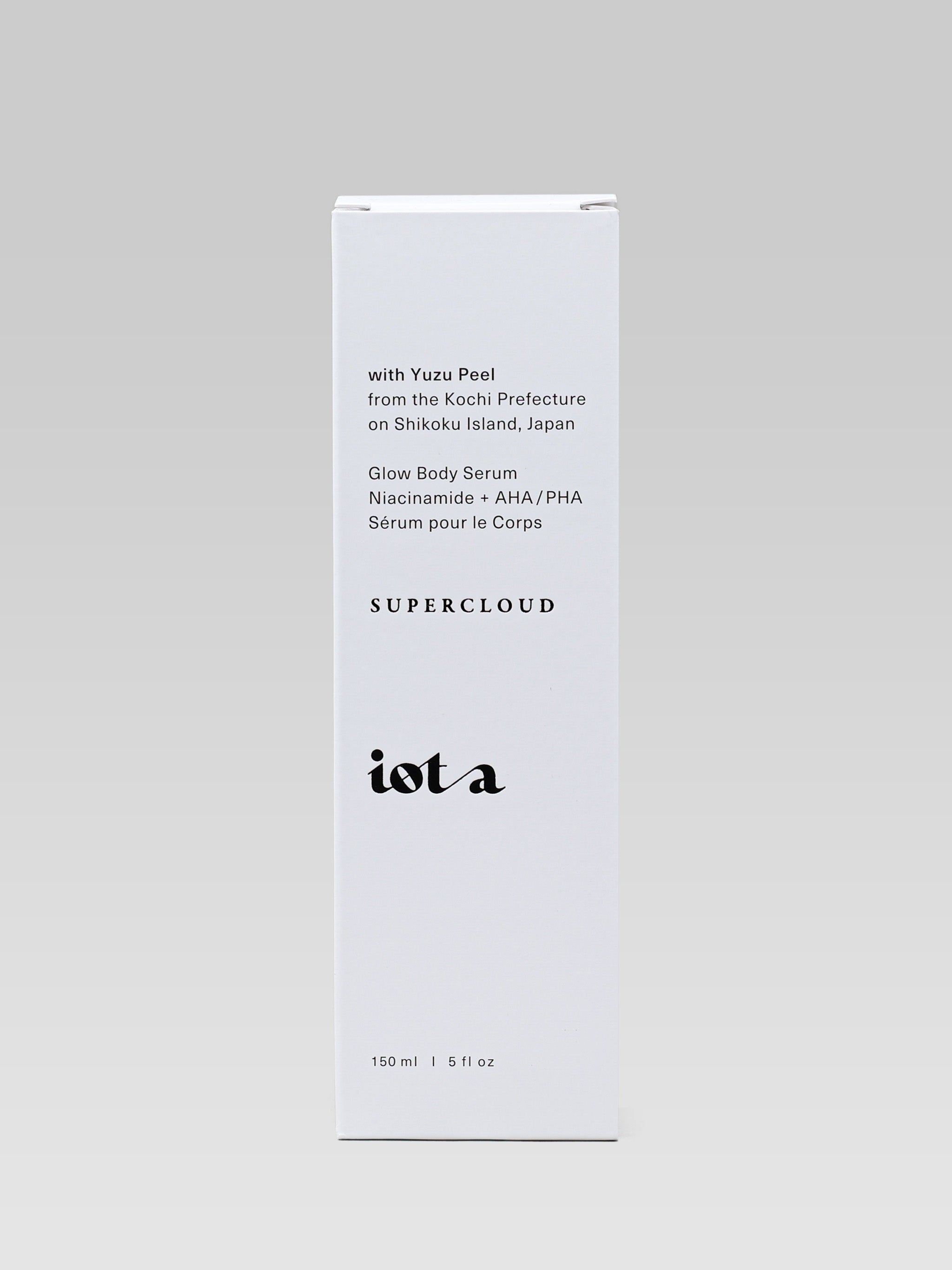 IOTA Supercloud Body Serum⁺ - Brightening with Yuzu Peel packaging