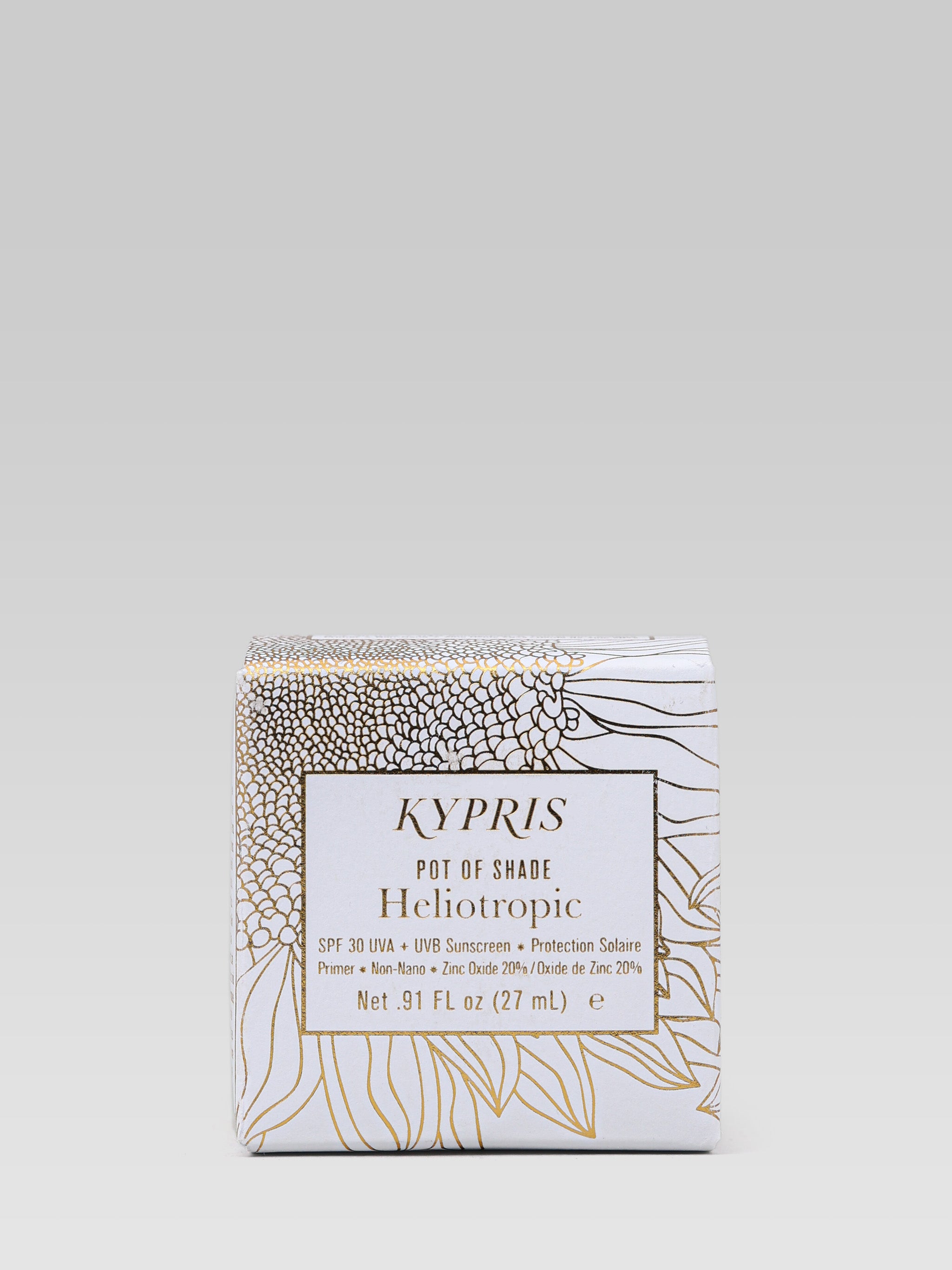 Kypris Pot of Shade Heliotropic SPF30 Sunscreen and Primer product packaging