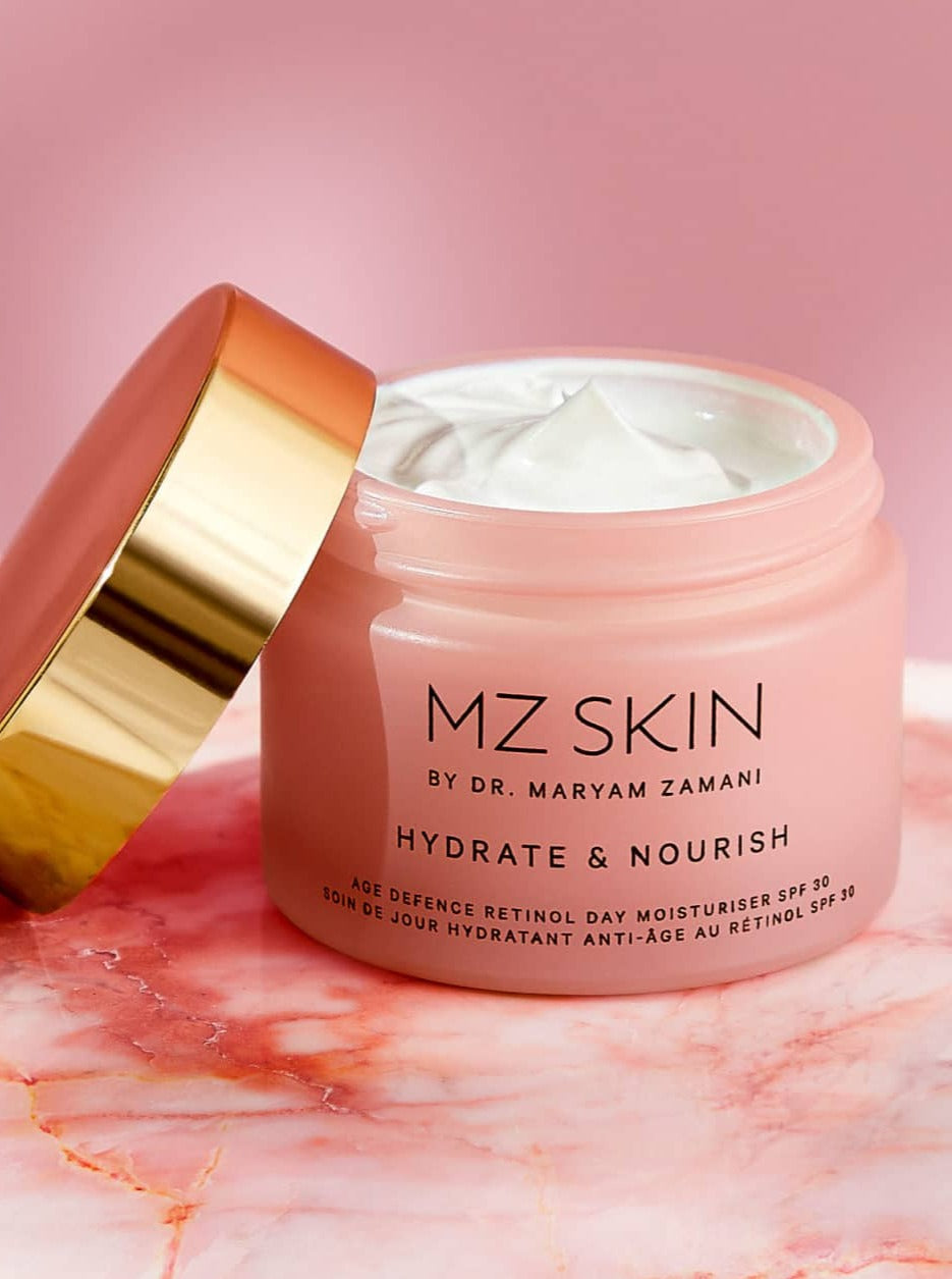 MZ Skin Hydrate and Nourish Cream Hyaluronic Retinol Day Moisturizer SPF 30 mood picture 