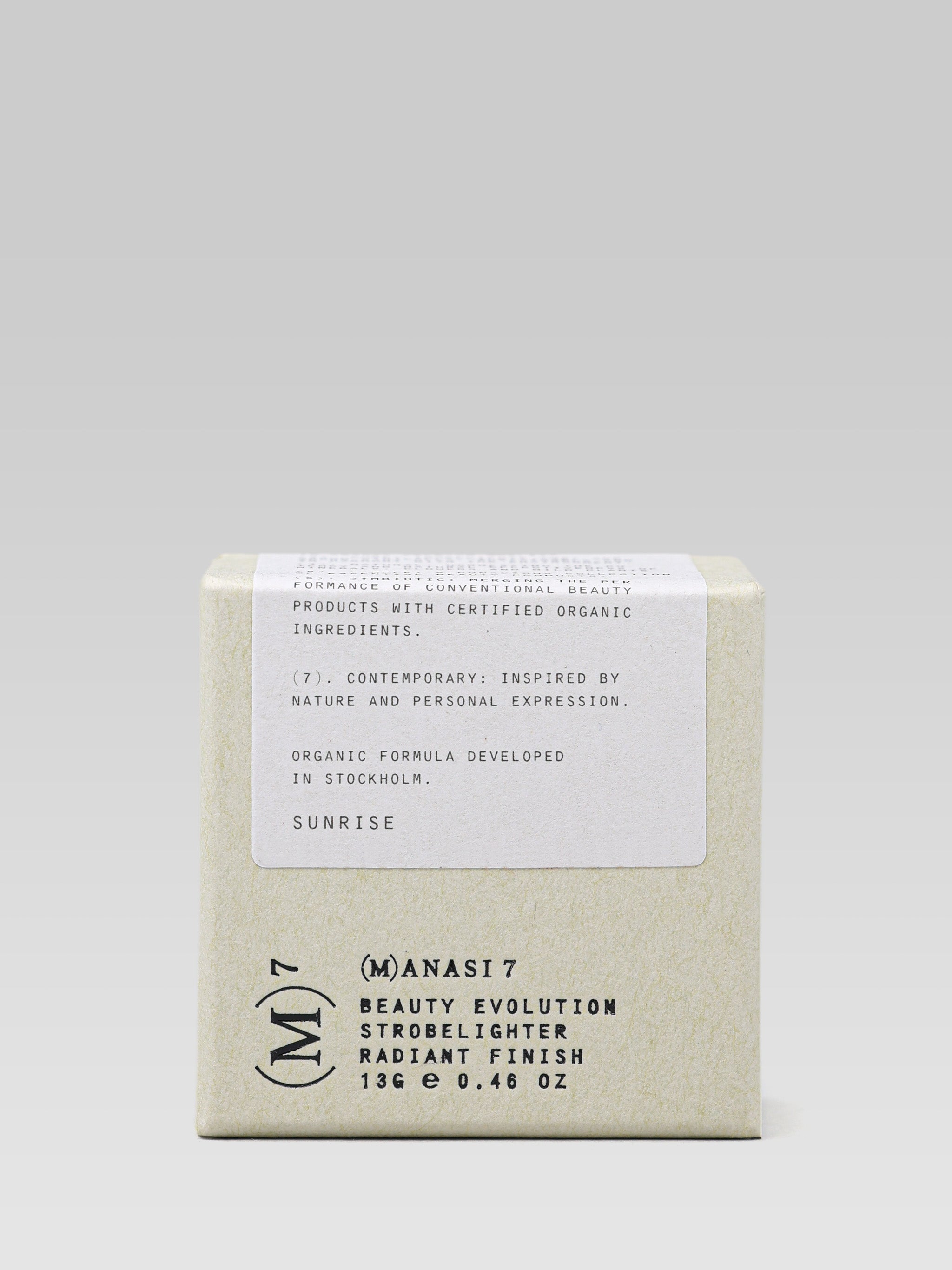 Manasi7 Strobelighter Sunrise Highlighter product packaging